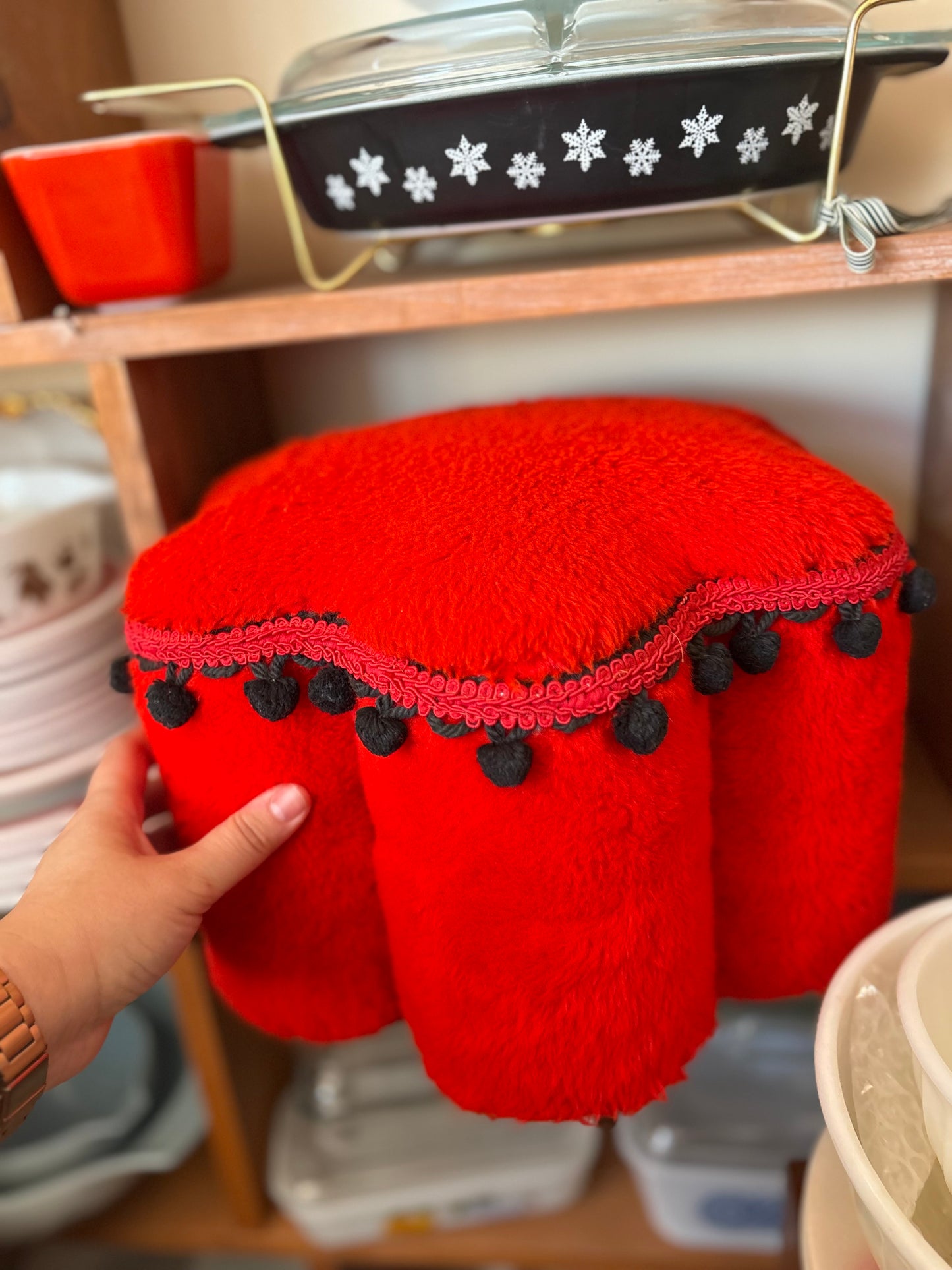 Small handmade footstool