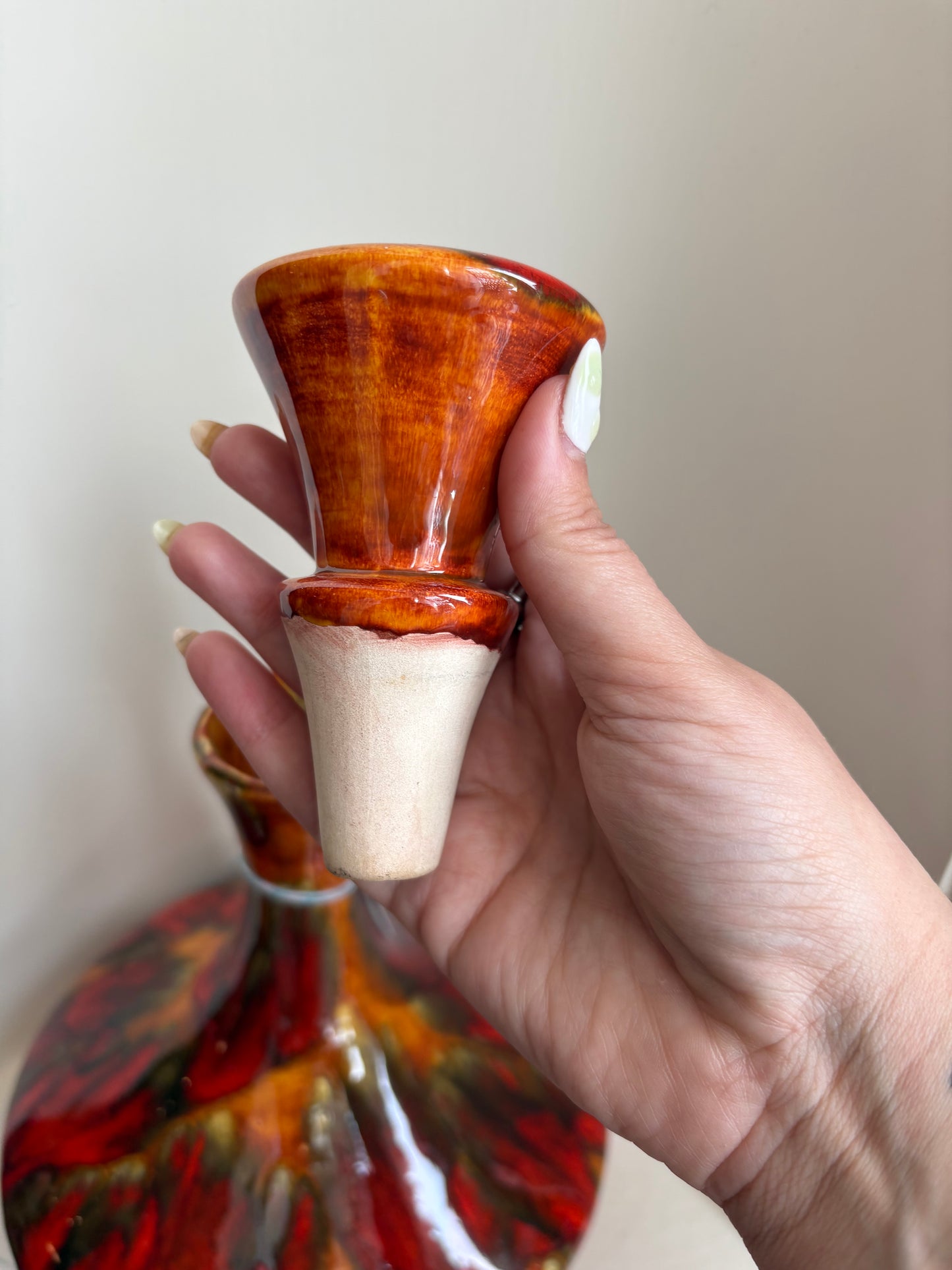 1973 Art Pottery Decanter