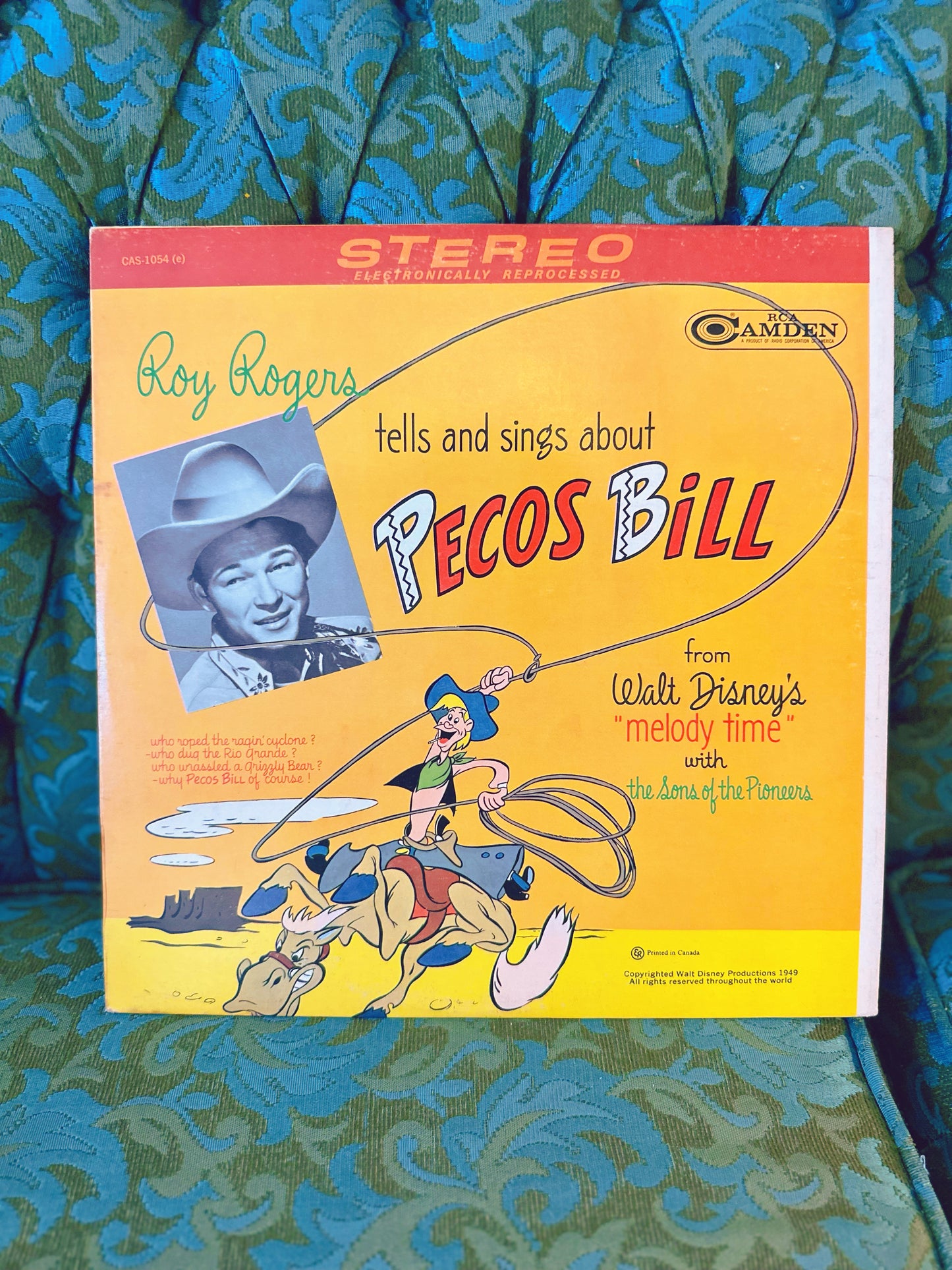 1949 Roy Rogers tells and sings about Pecos Bill/ Johnny Appleseed CAS - 1054