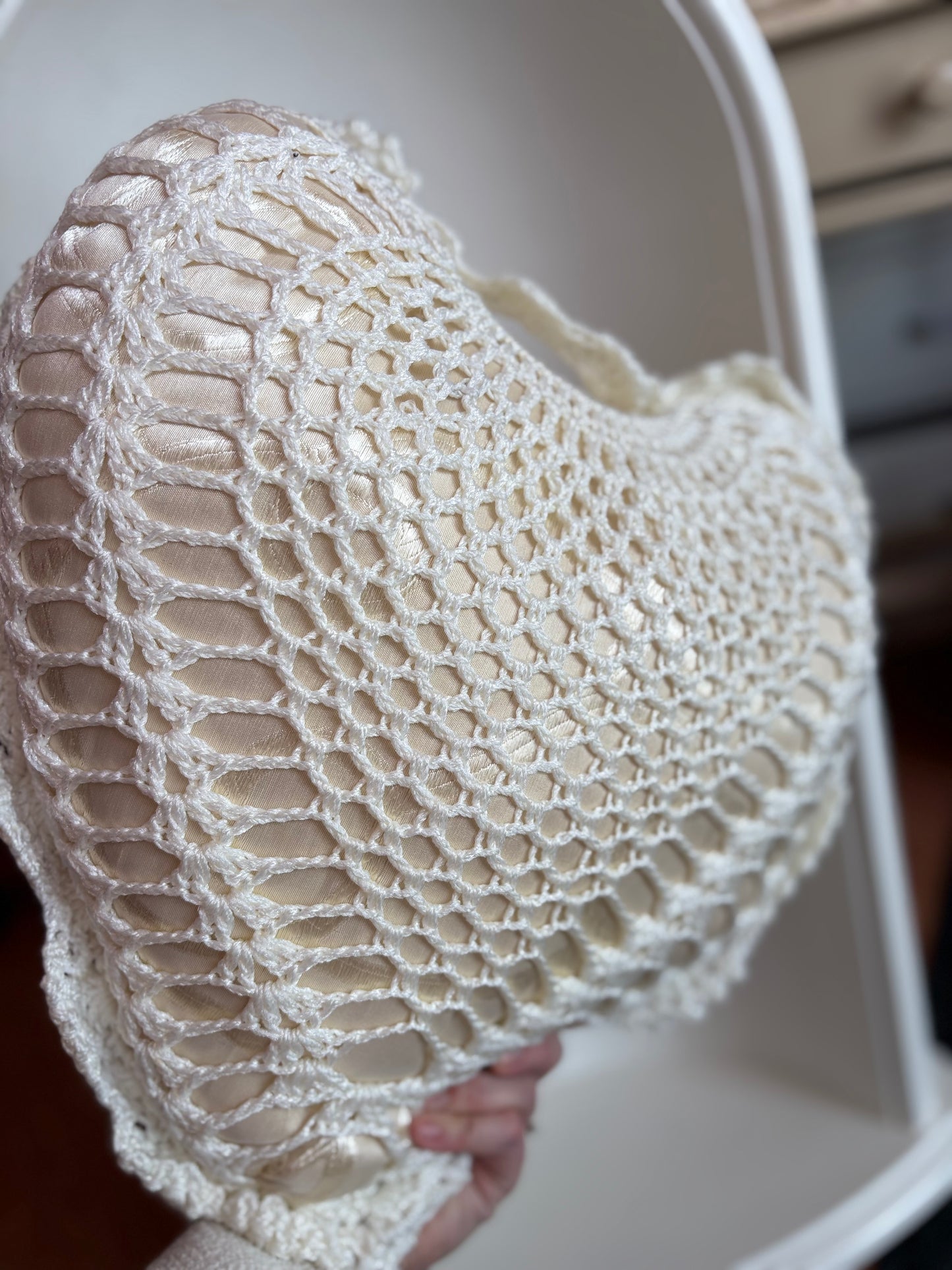 Heart Shaped Crochet Pillow