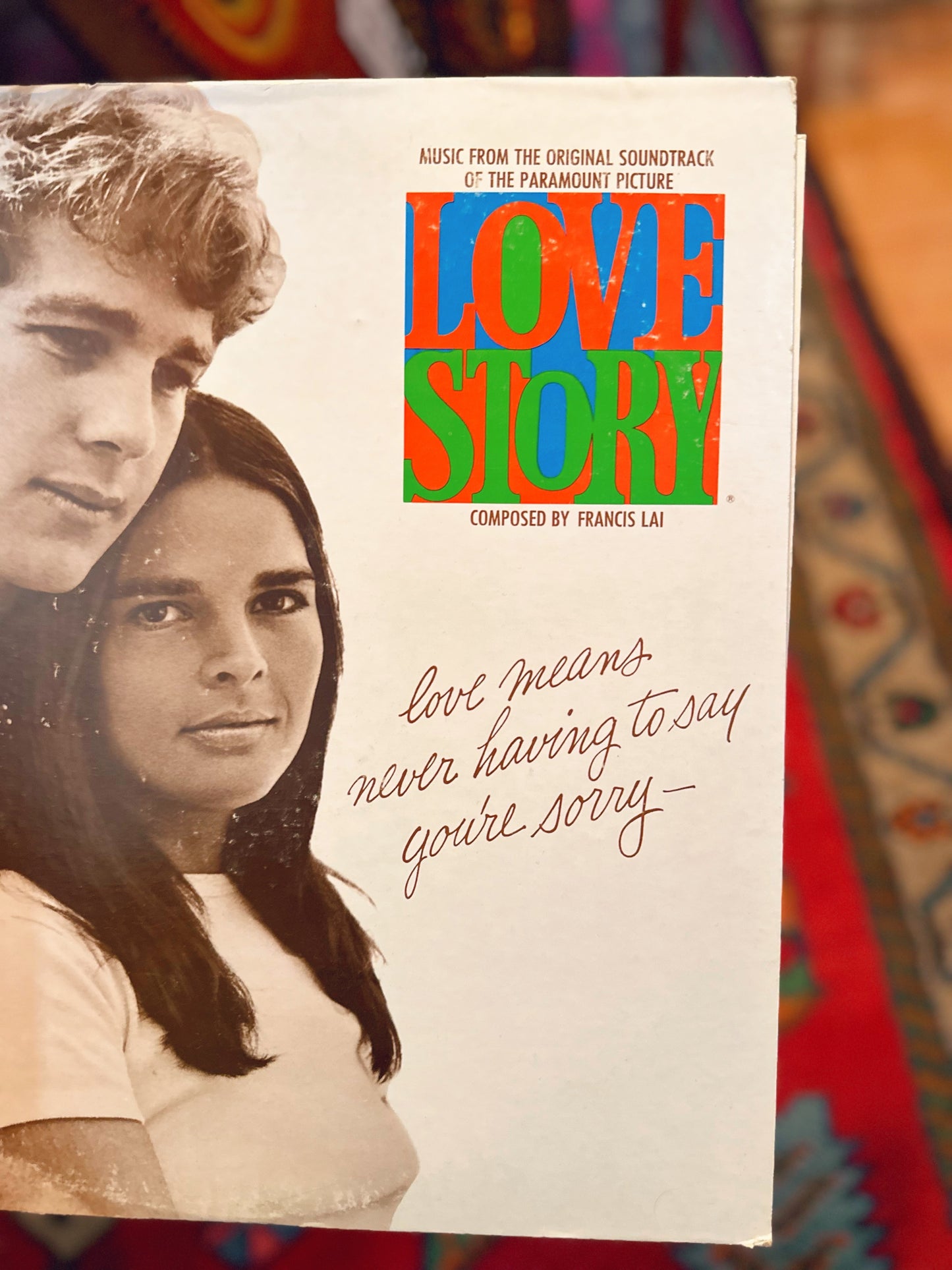 LOVE STORY Vinyl - music from the original soundtrack of the paramount picture