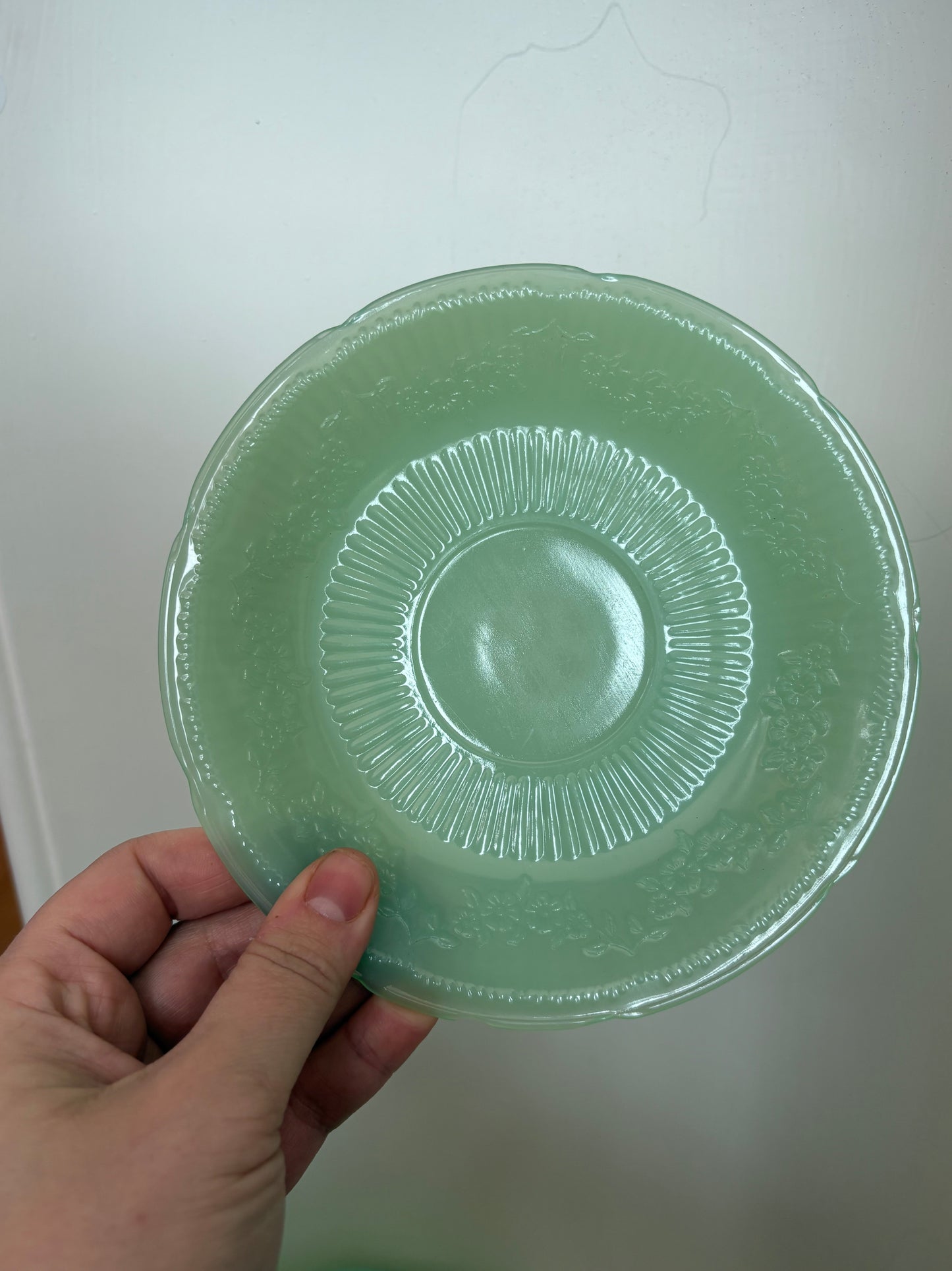 Alice Jadeite cups & saucers