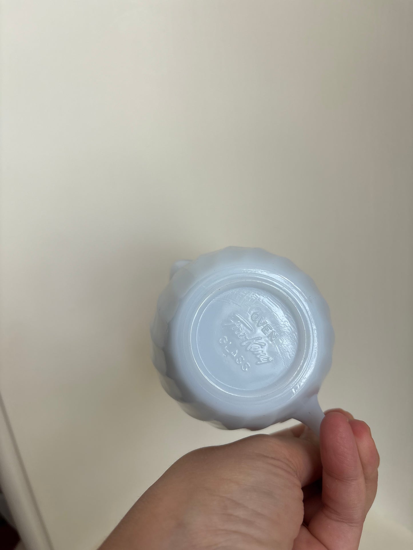FireKing Azurite Blue Swirl Creamer