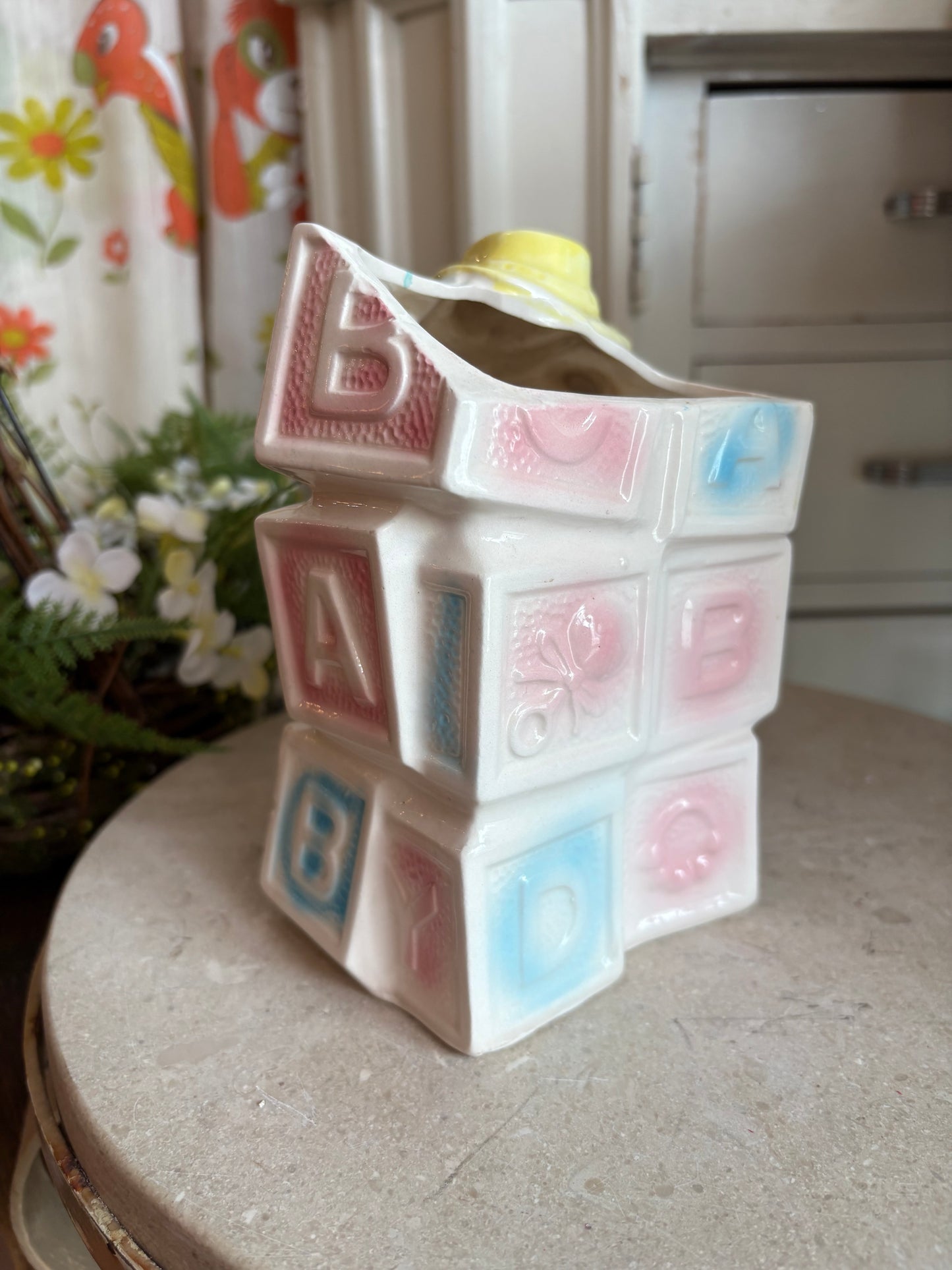 Cowboy ABC ceramic japan planter