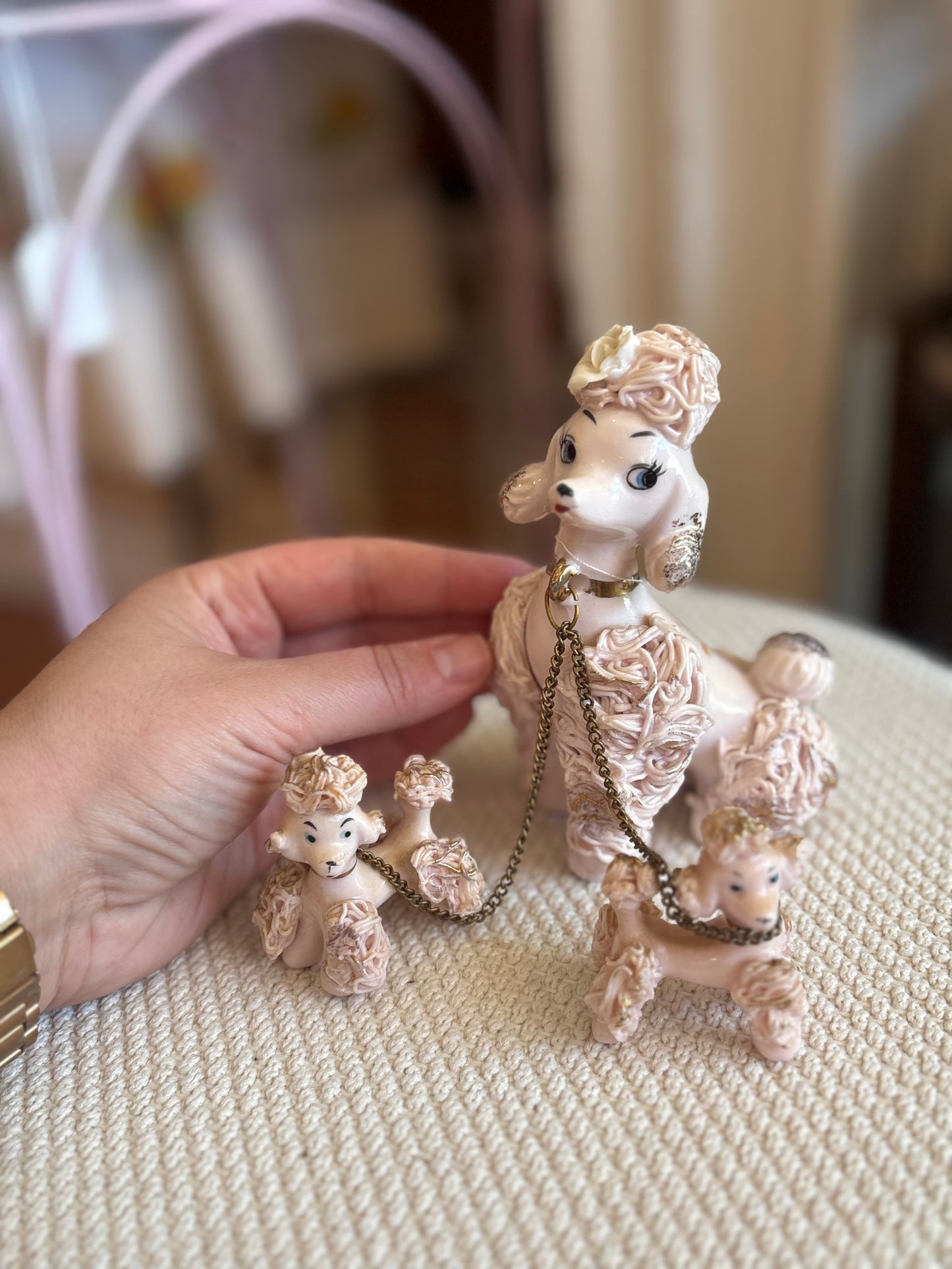 Pink Spaghetti Poodles - Giftcraft made in Japan