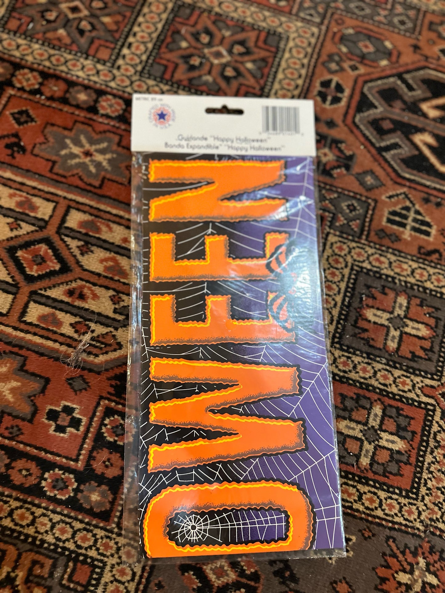 Beistle vintage Happy Halloween Banner - unopened