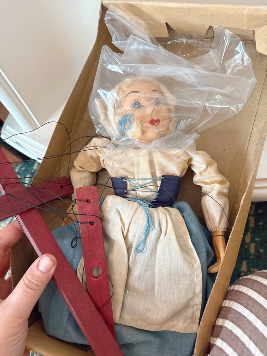 1940s Hazelle’s Dutch Girl Marionette Puppet