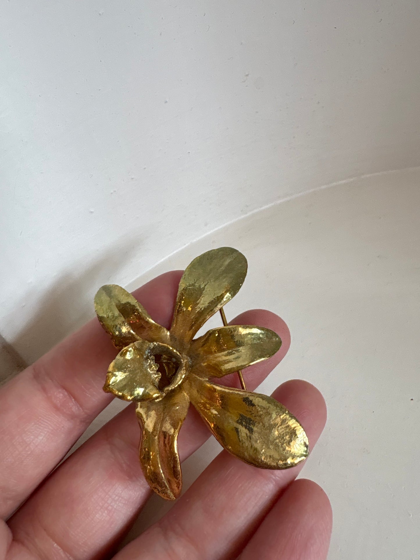 Brooch #11 - Gold Orchid
