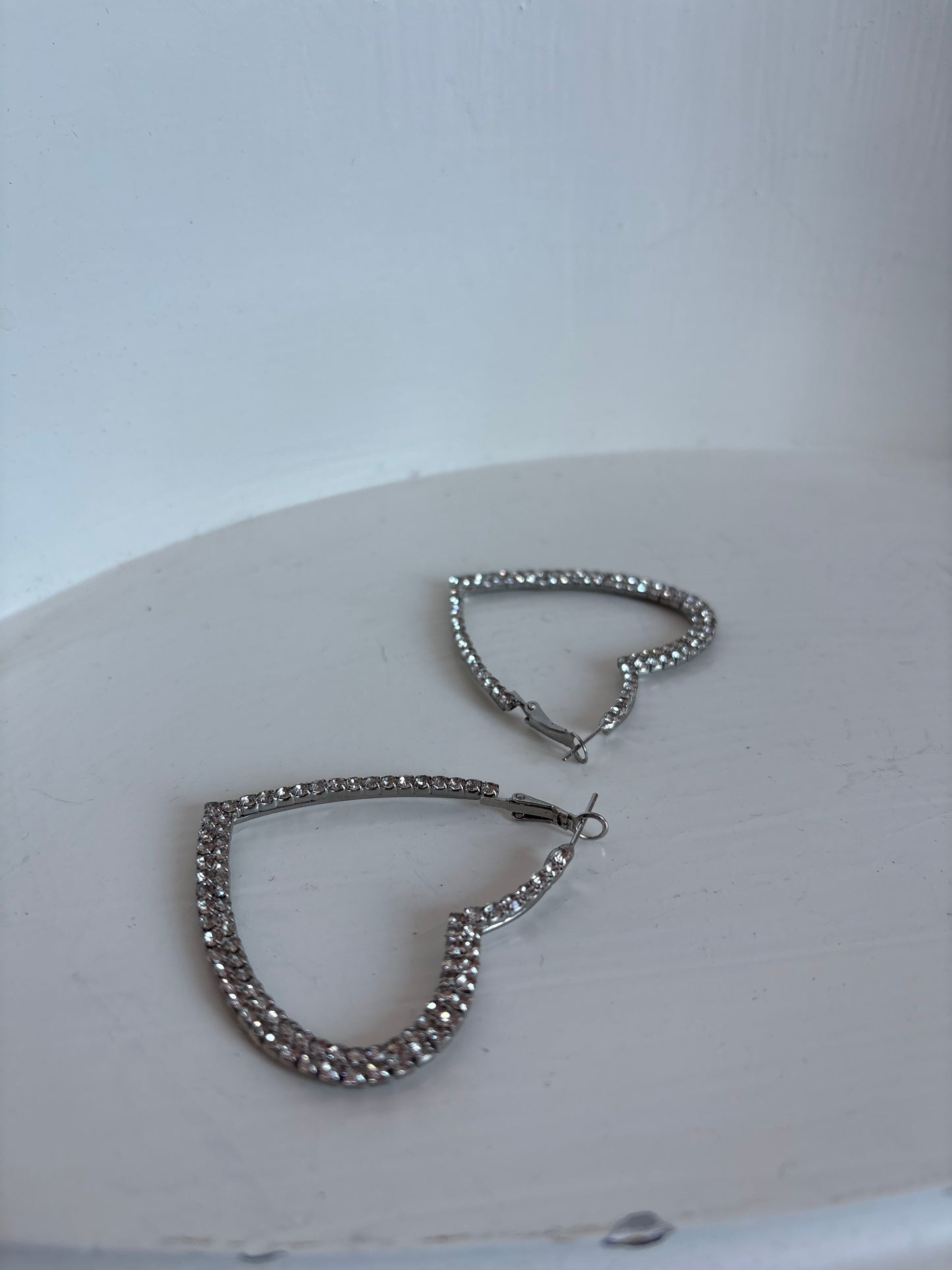 Heart hoop earrings