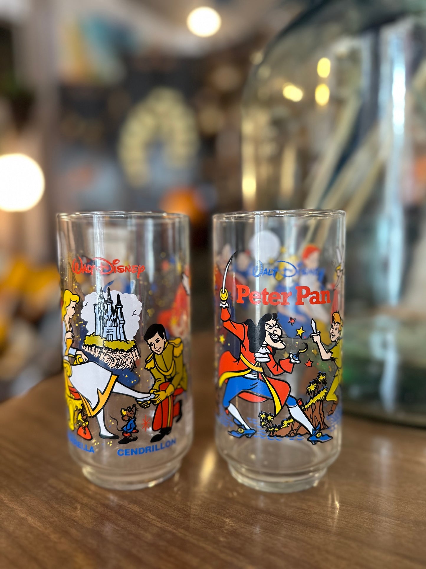 1980s Disney Mcdonald’s Drinking Glasses (Peter Pan & Cinderella)