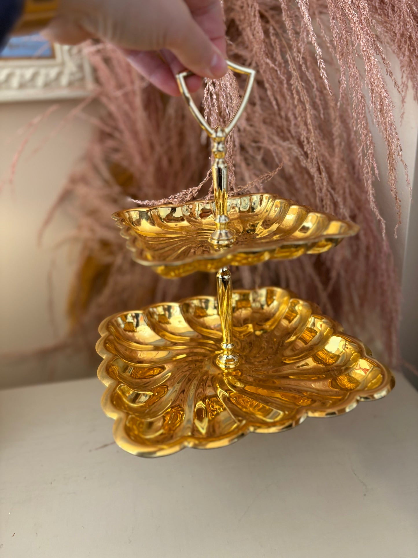 Gold Plated Dessert Stand