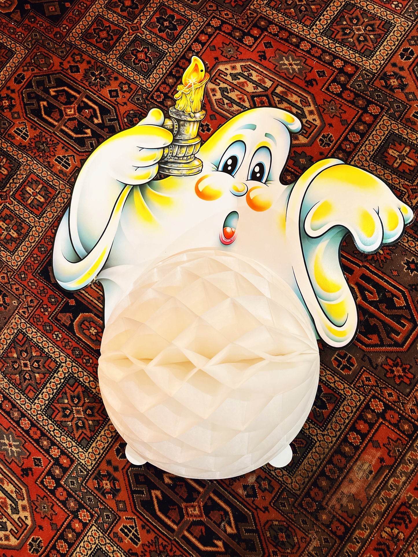 Large vintage Honeycomb ghost cutout