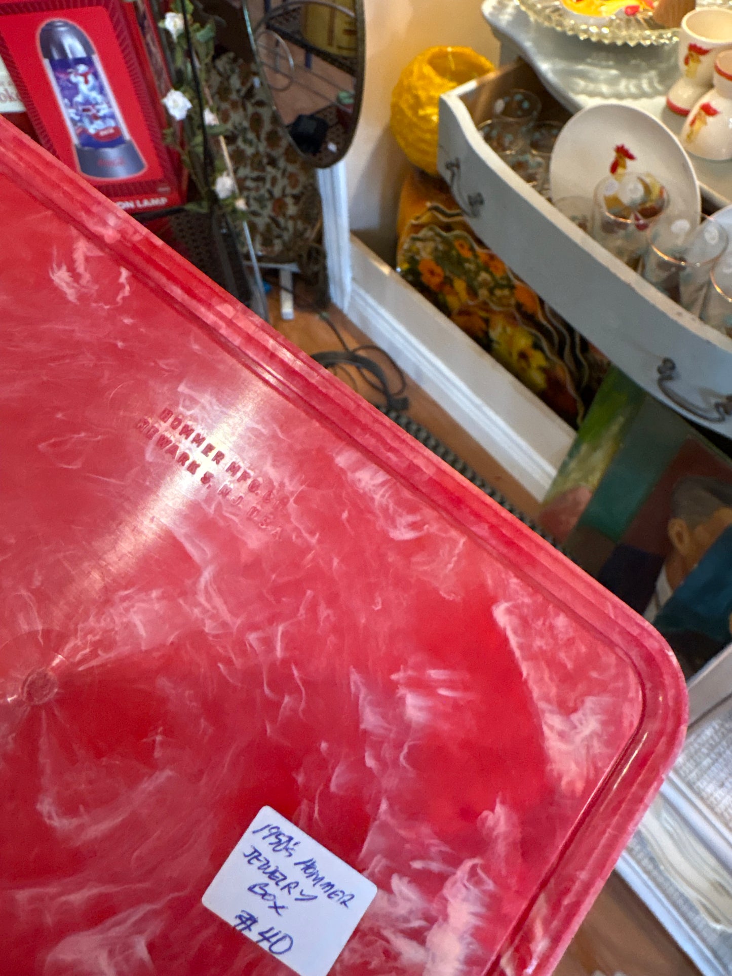 Acrylic Jewelry Box, Sewing Box with kittens