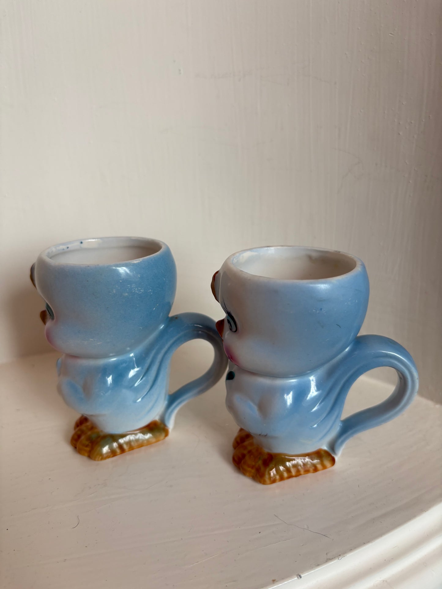 Blue Bird Handled Egg Cups