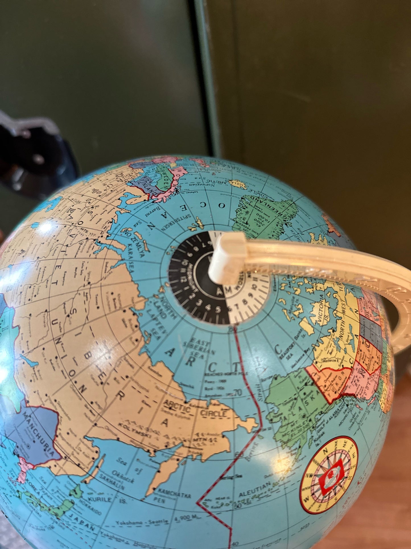 Colourful vintage globe