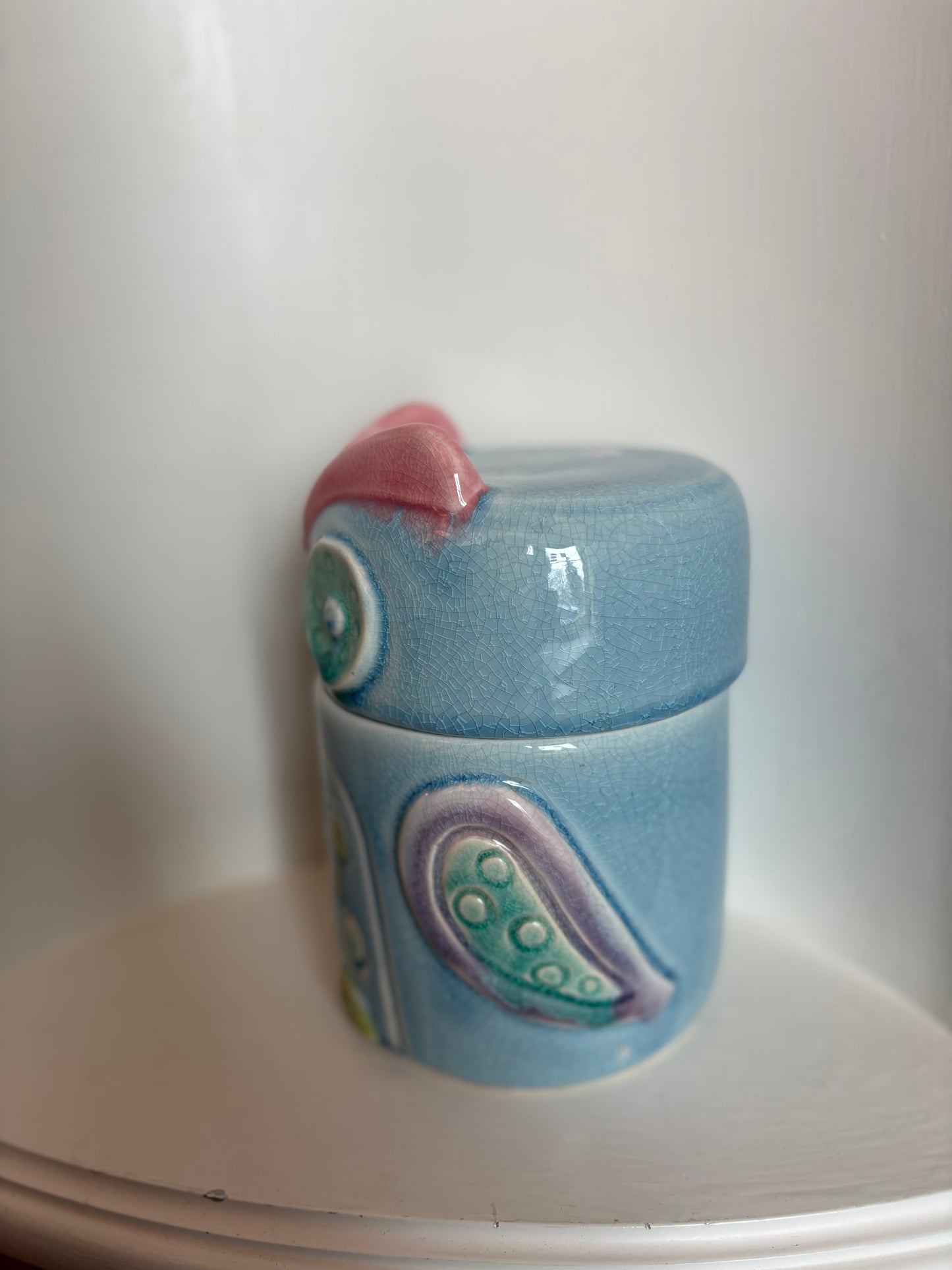 Owl Pottery Cookie Jar