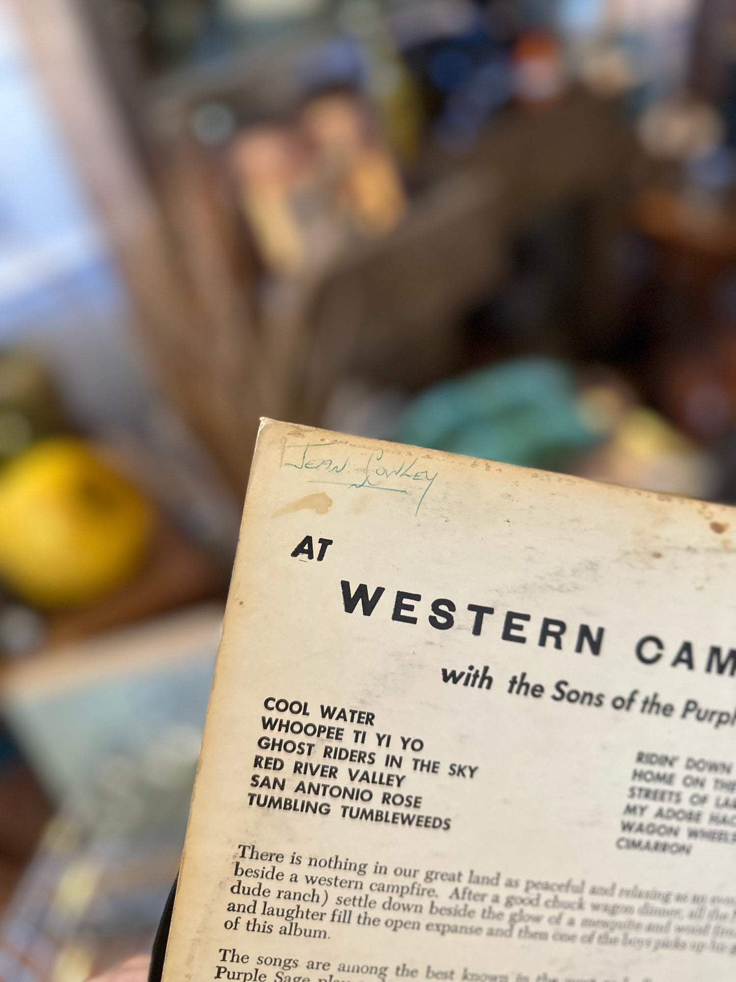 At Western Campires - The Sons of the Purple Sage Vinyl