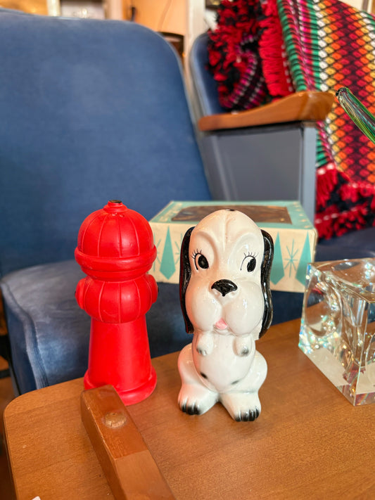 Dalmatian & Fire Hydrant Salt and Pepper Shaker Set - made in Japan