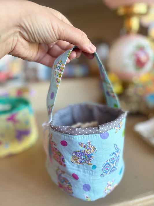 Blue Bunny Easter Basket Handmade by Nana
