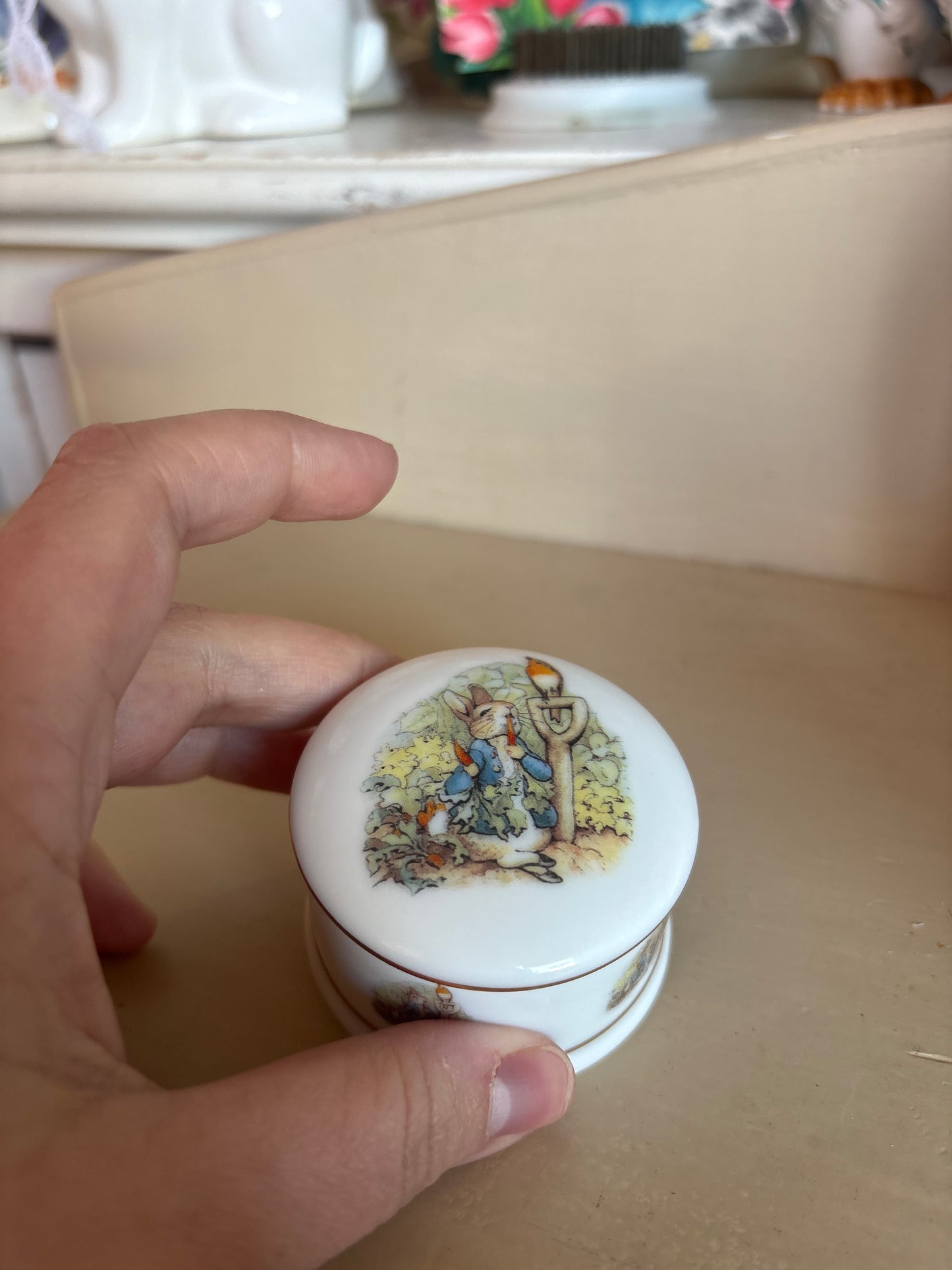 Beatrix Potter Peter Rabbit & Friends Trinket Box - Reutter Porzellan Germany