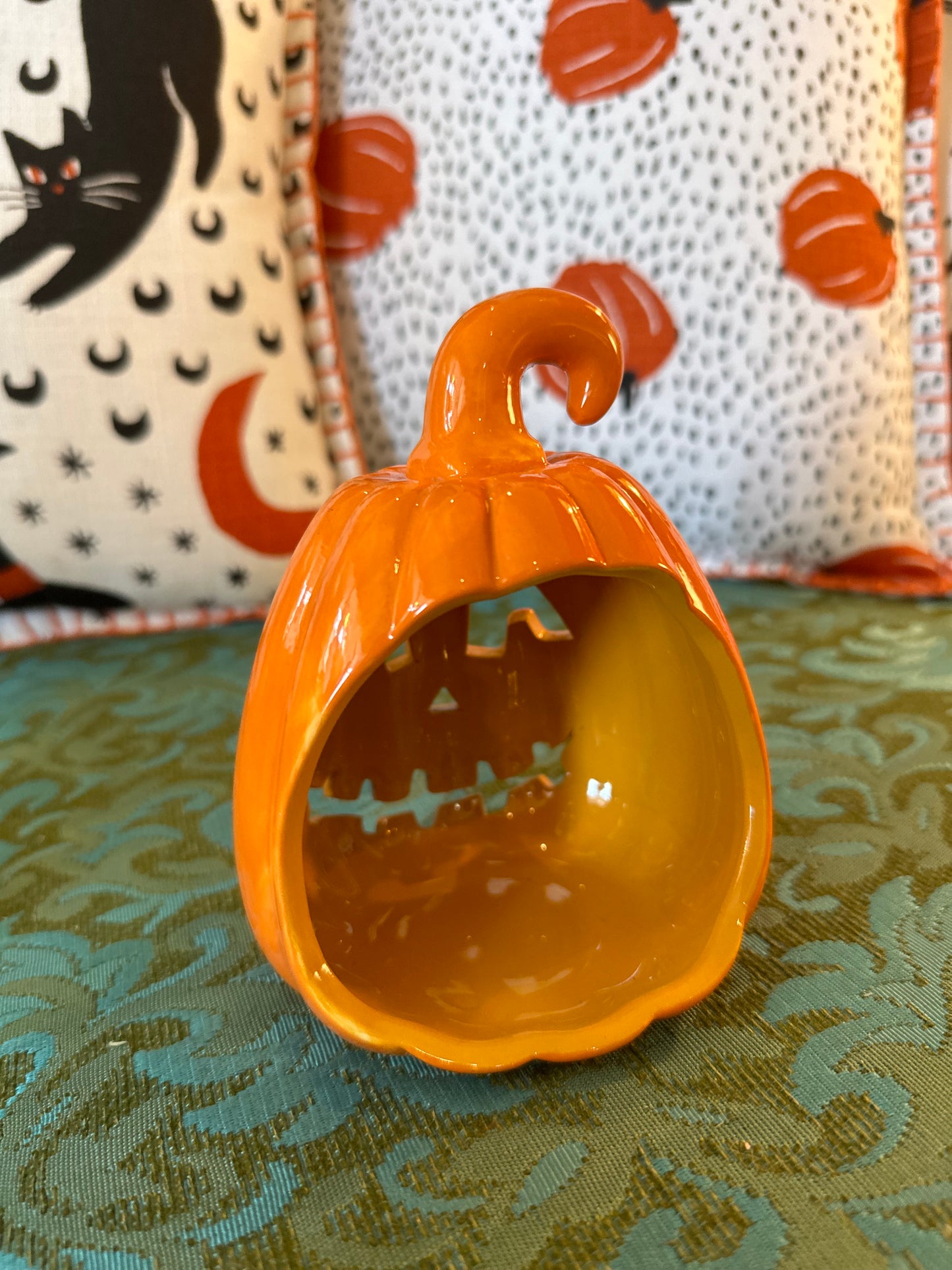 Ceramic Jackolantern Candle Holder