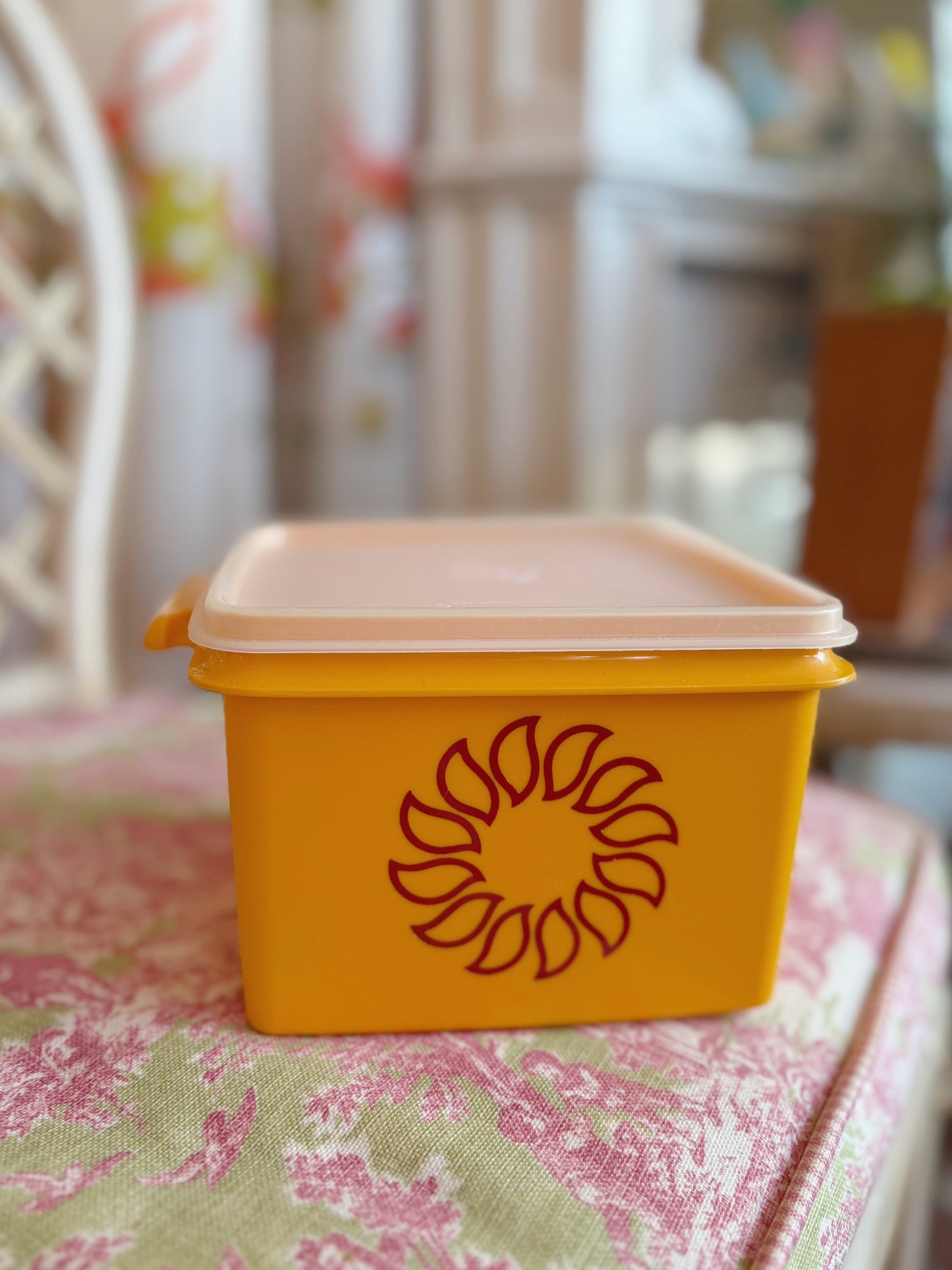 1970s Tupperware Sunburst square away lunch container