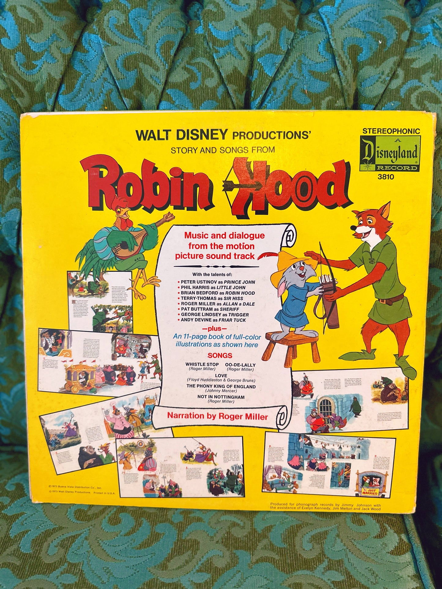 1973 Robin Hood Story & Songs - Disneyland Record (3810)