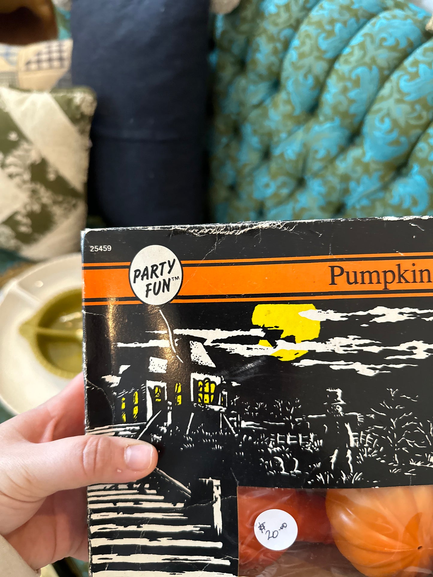 Pumpkin lights - vintage set in original box