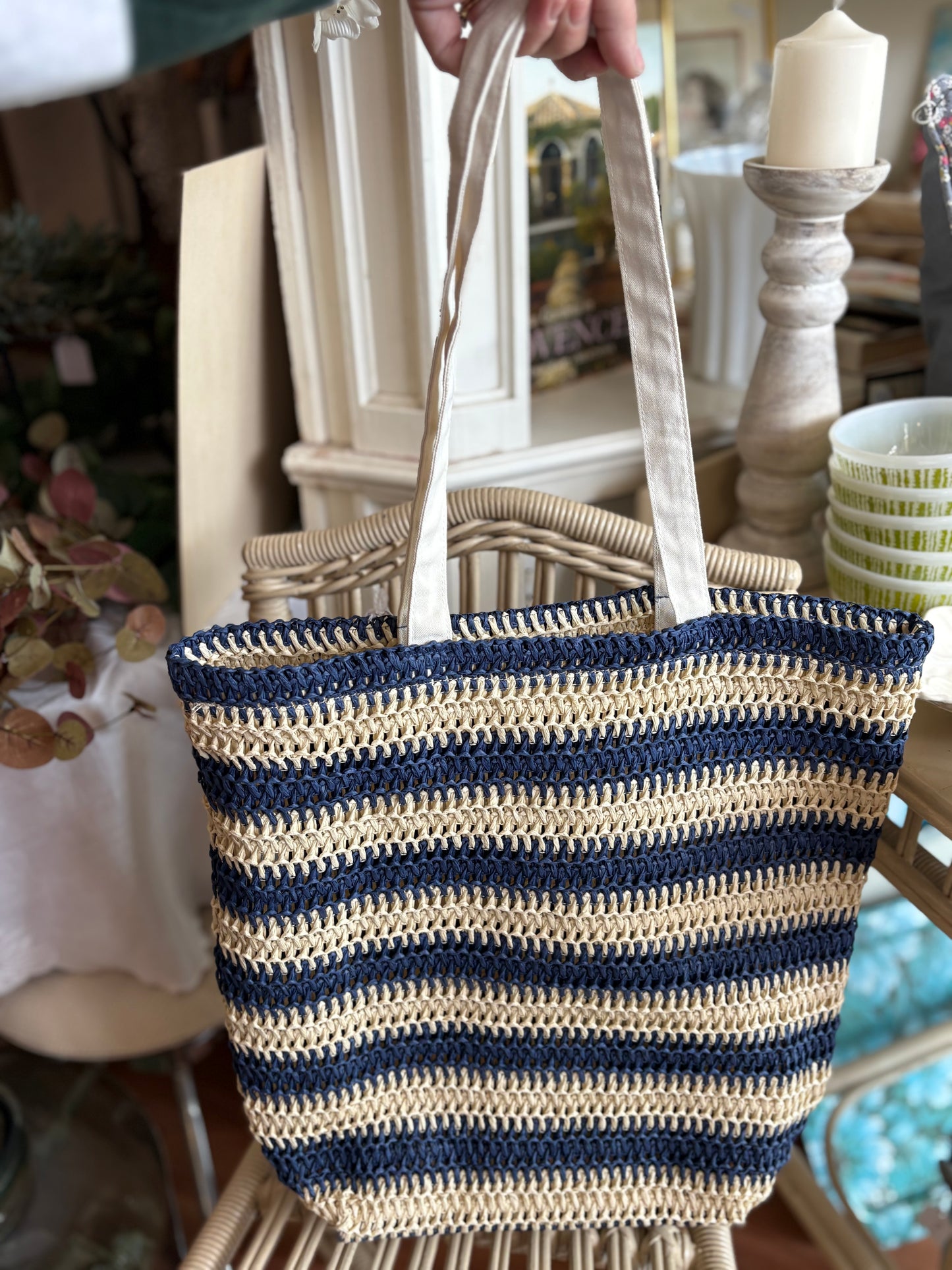 Woven shopping bag / beach bag