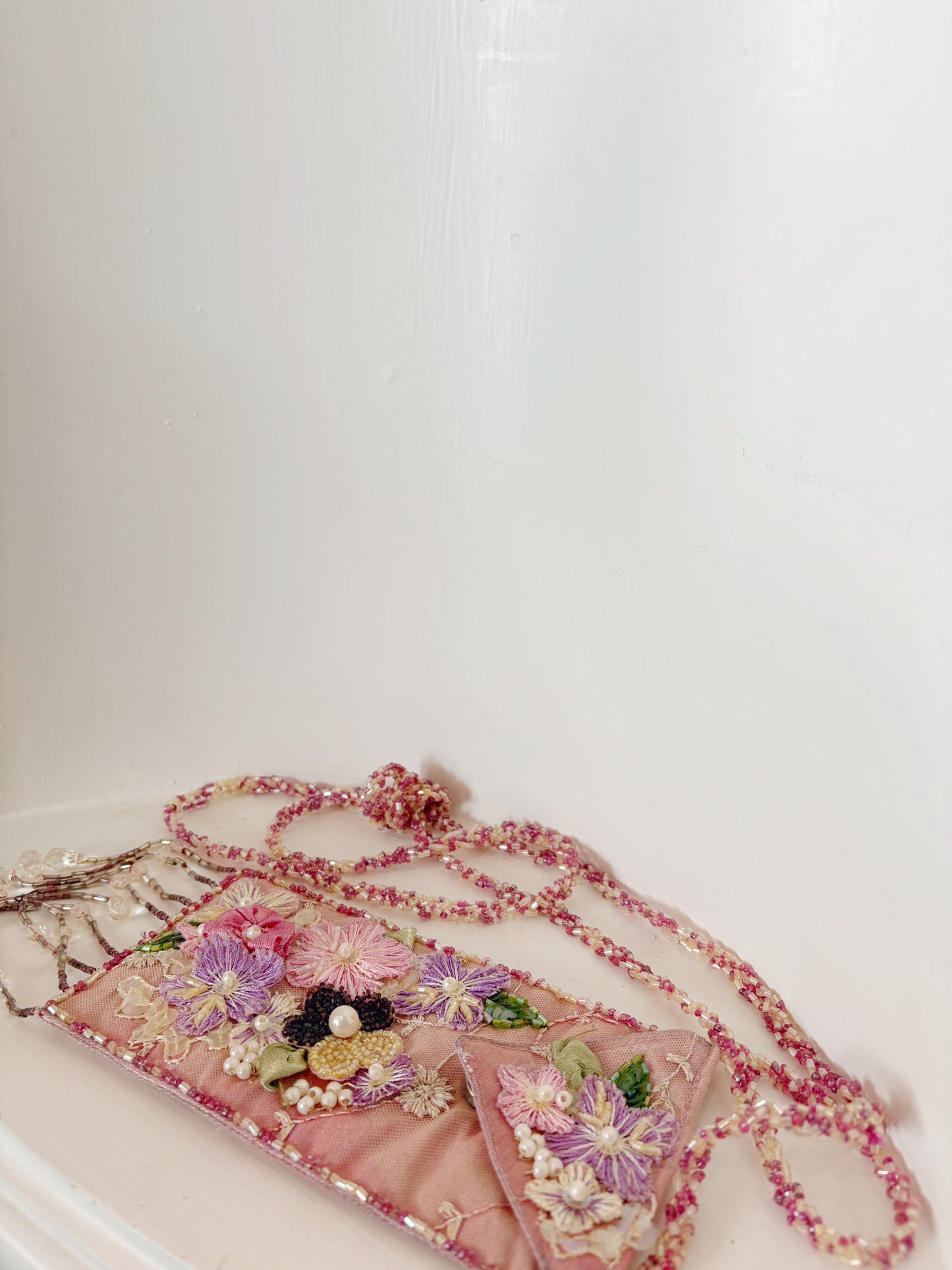 Beaded organza small purse