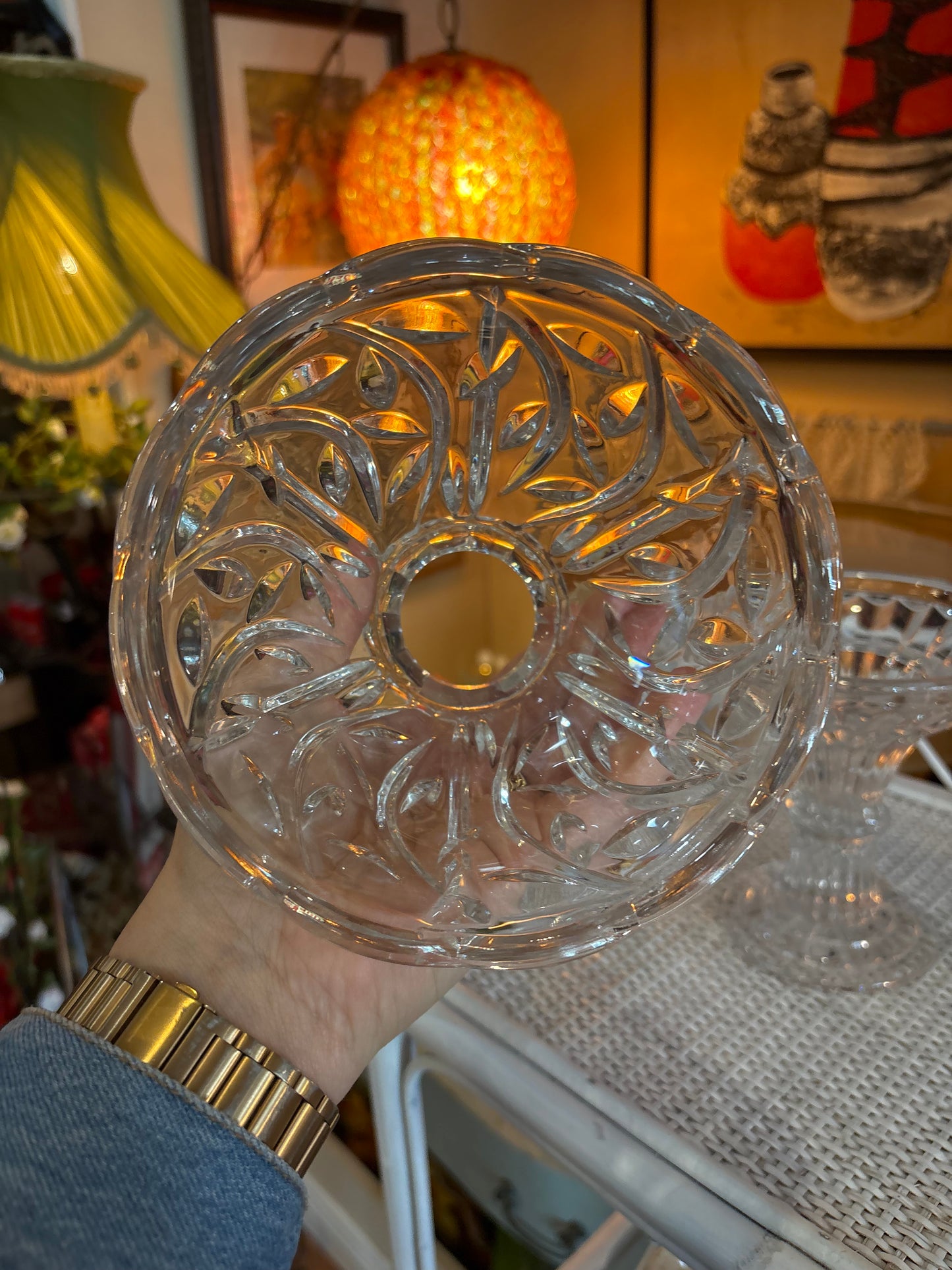 Large Crystal Fairy Lamp Candle Holder
