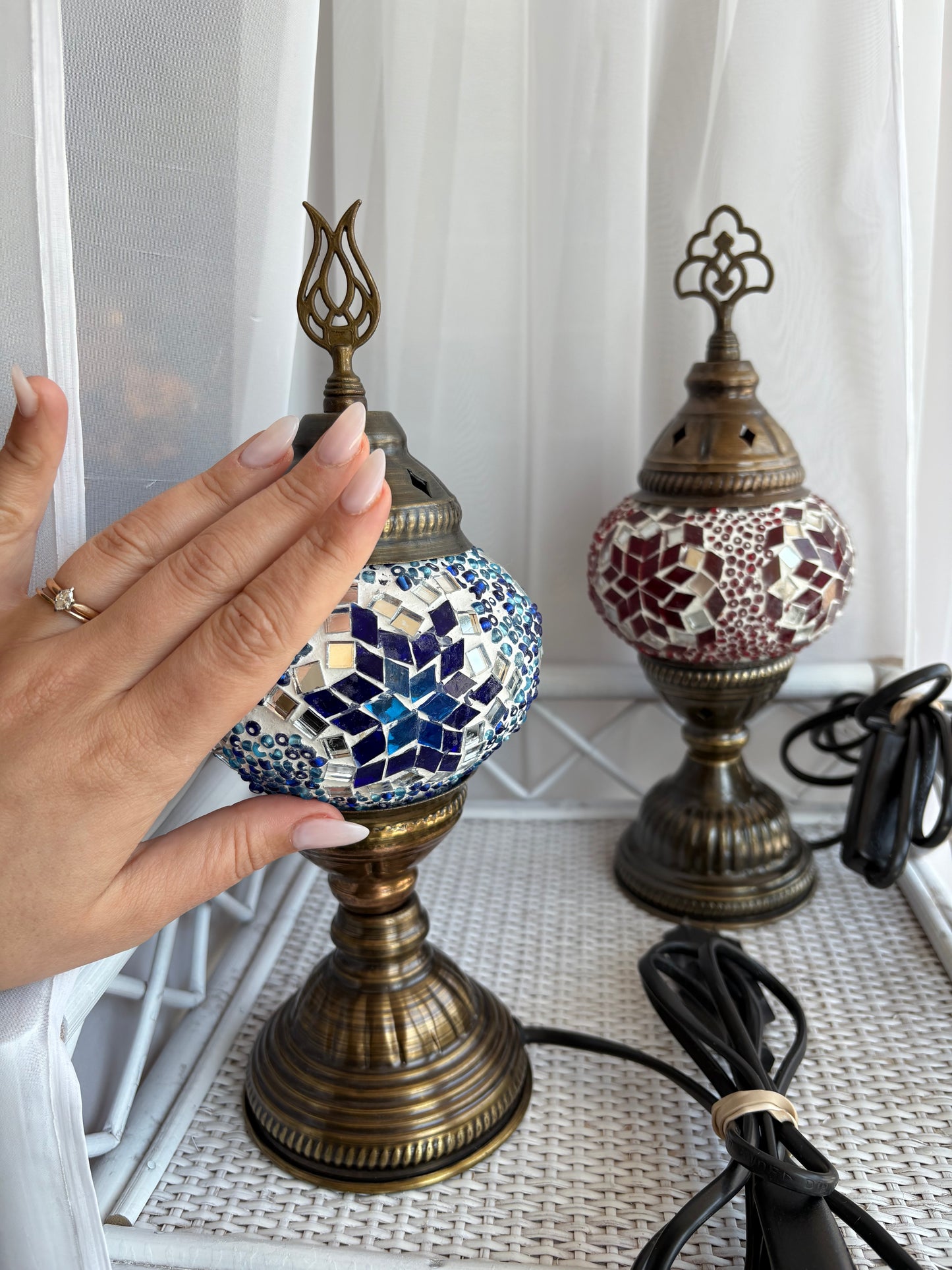 Blue Turkish style Mosaic lamp