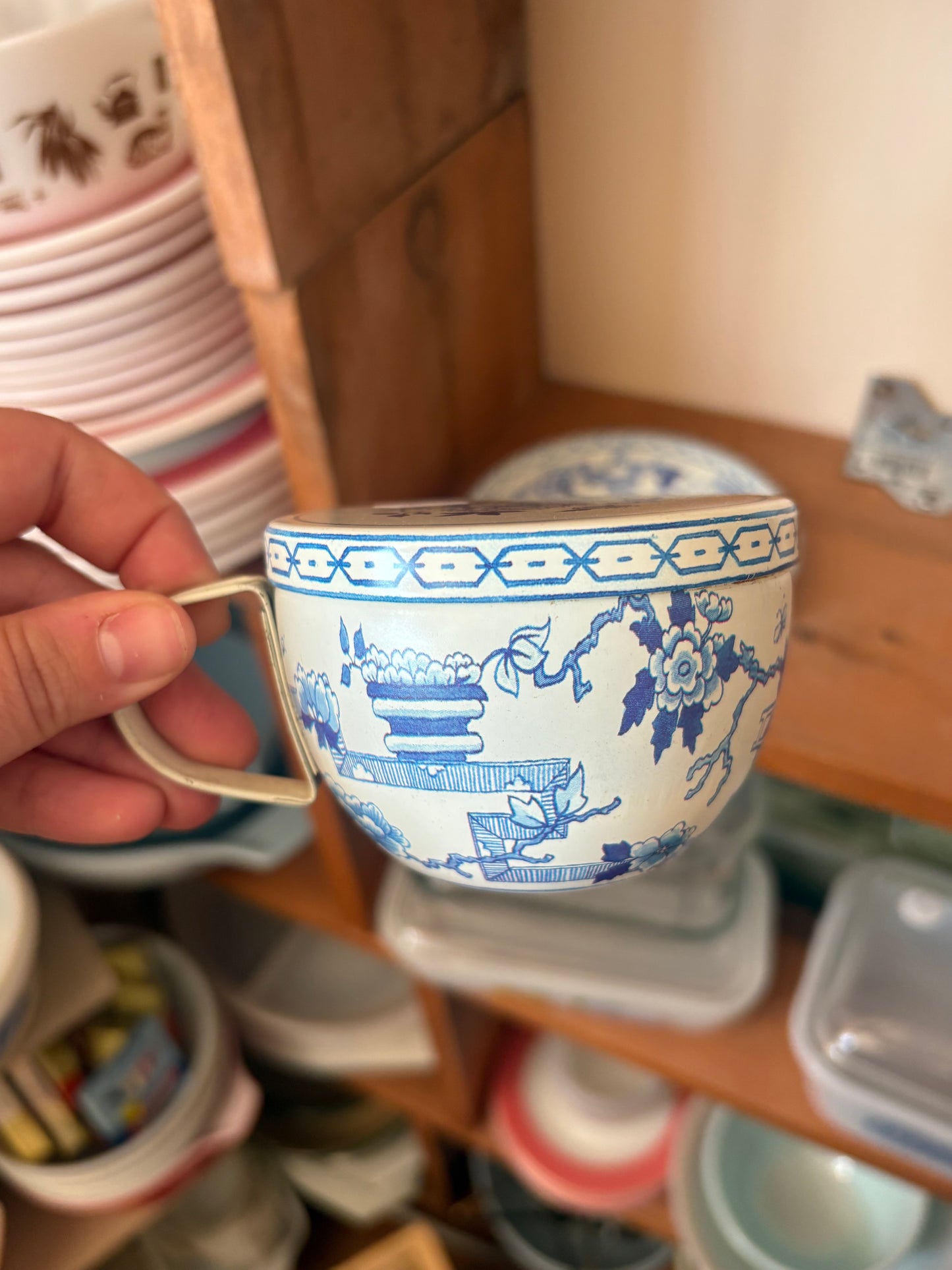 Dana Kubick Tin Cup & Saucer - created by Elite Gift Boxes 1997
