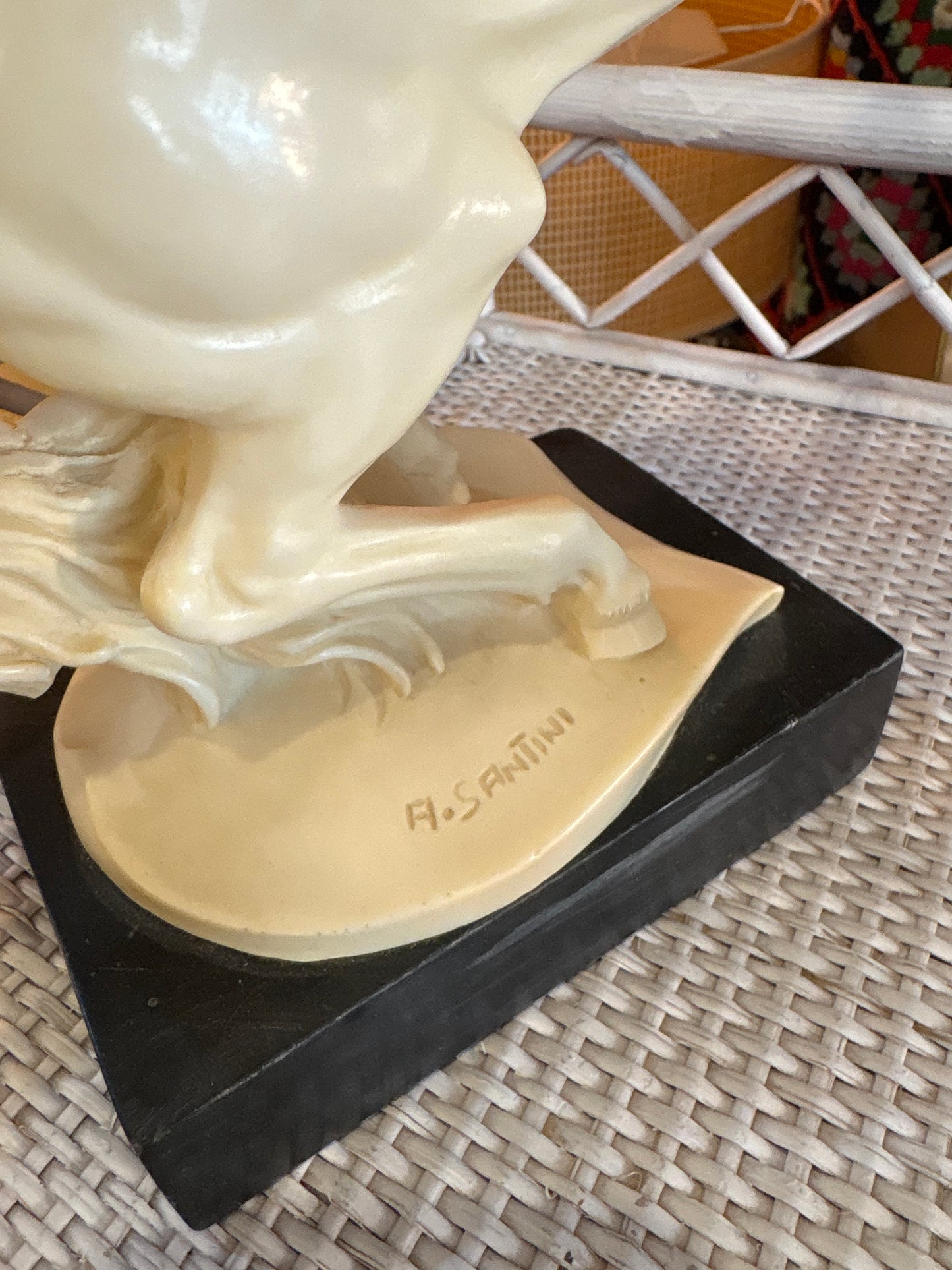 Italian Horse Sculpture- signed A.Santini