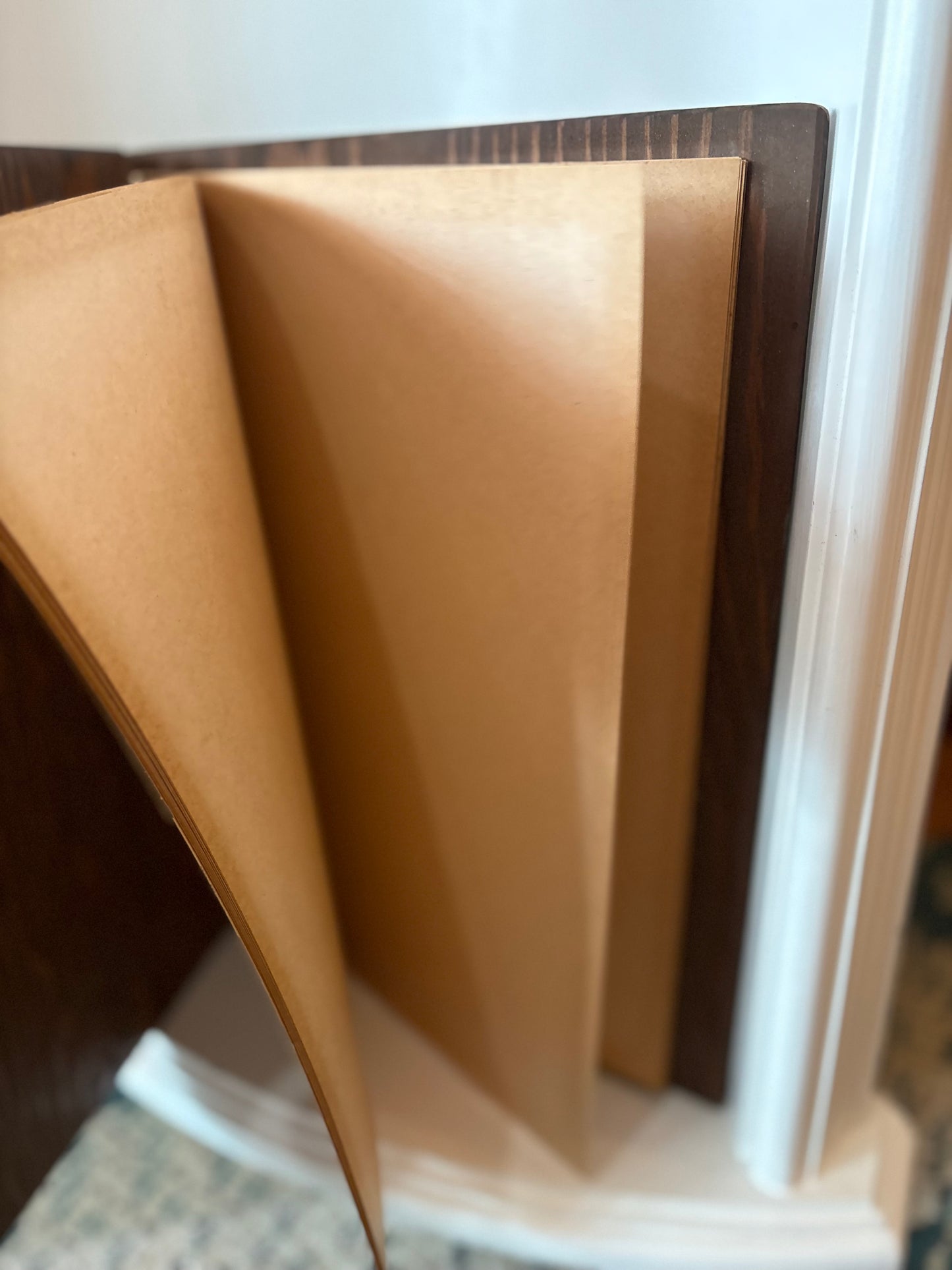 “My Scrapbook” mid century scrapbook with wood cover - never used