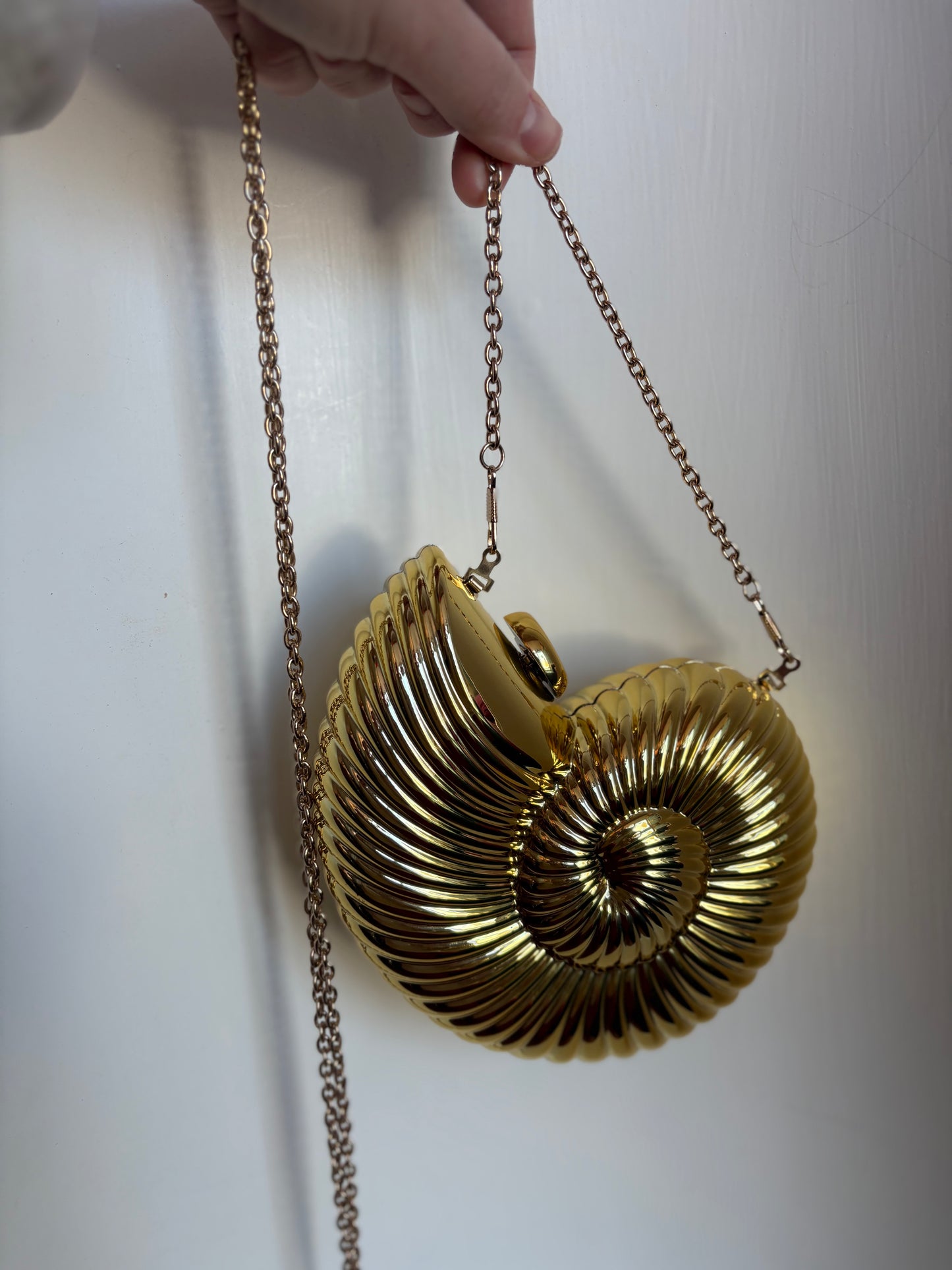 Gold Plastic Shell Purse