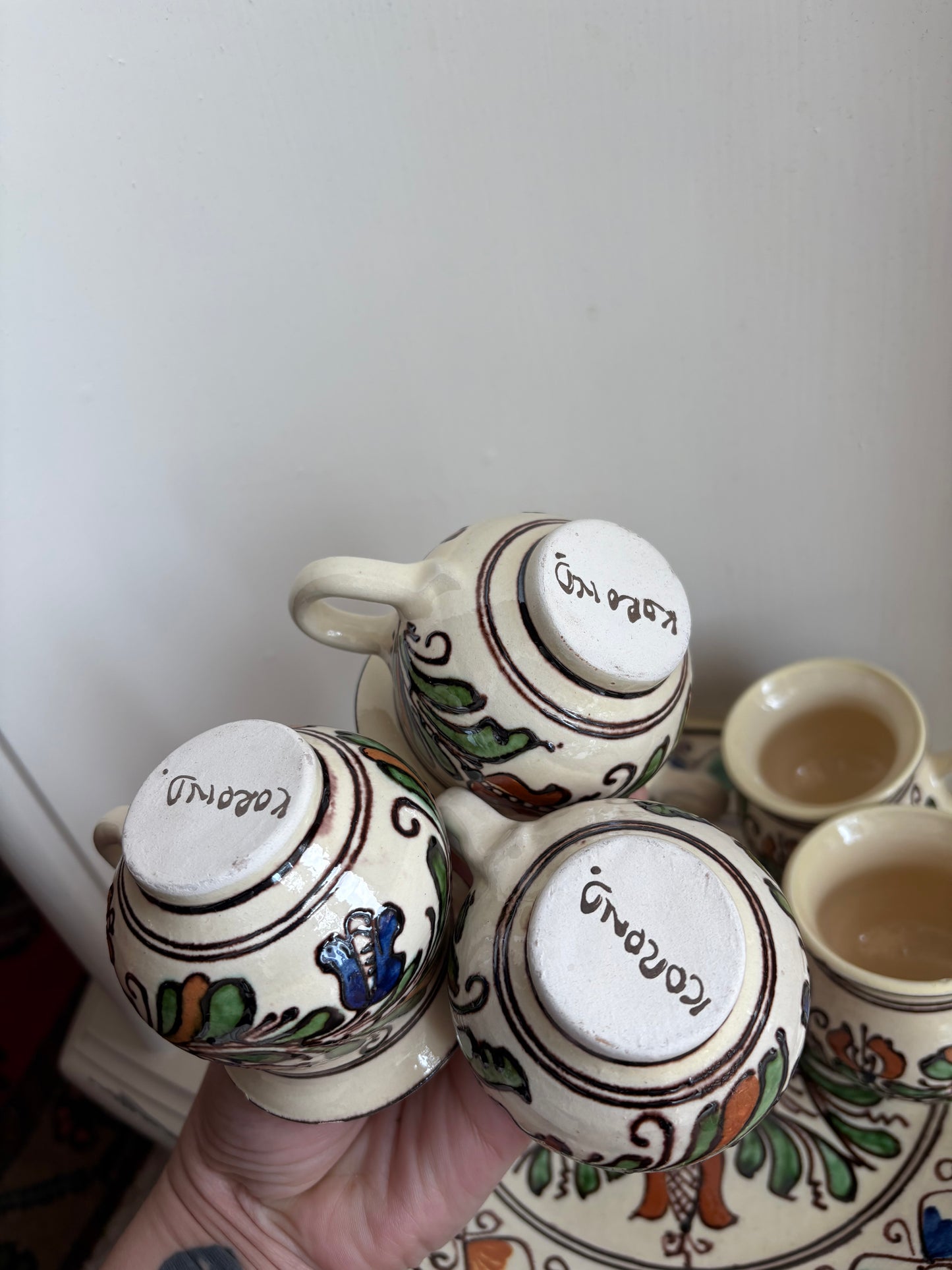 Korond Pottery Hungary Espresso Set
