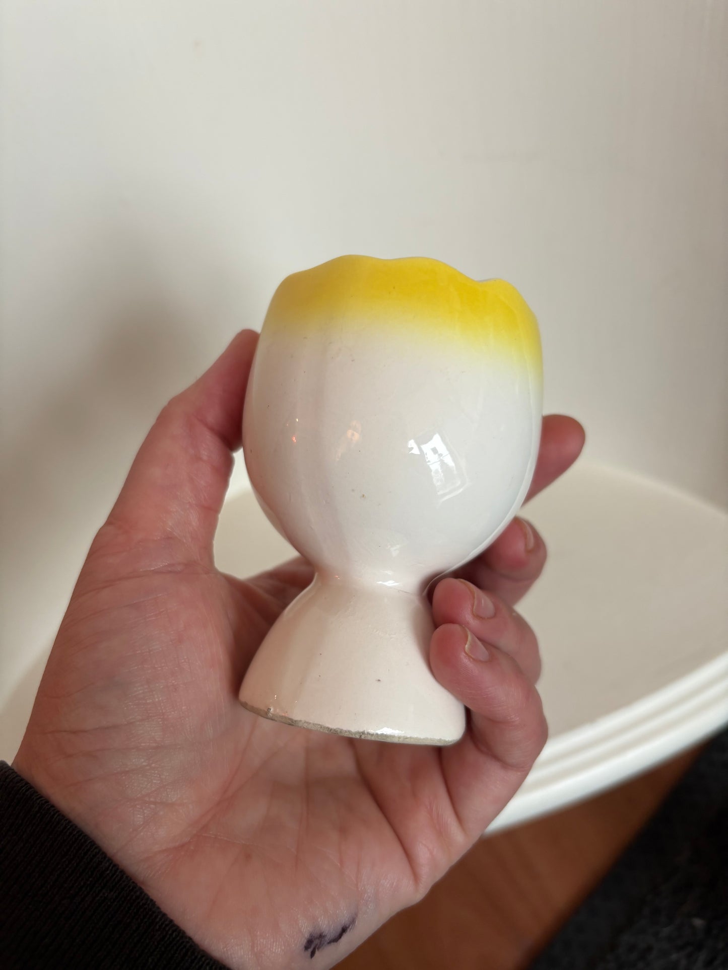Rooster Egg Cups - marked Japan