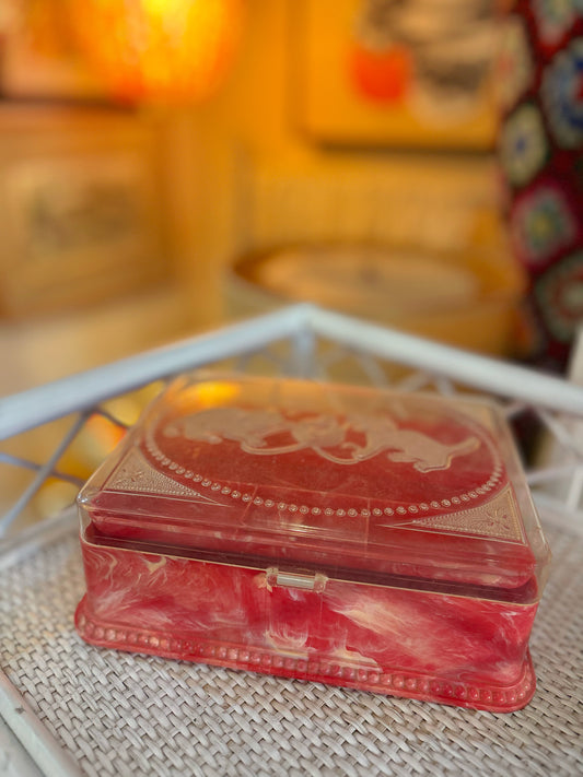 Acrylic Jewelry Box, Sewing Box with kittens