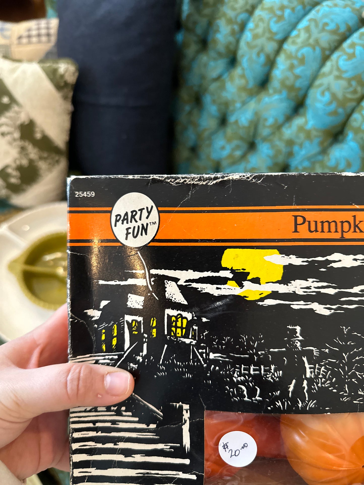 Pumpkin lights - vintage set in original box