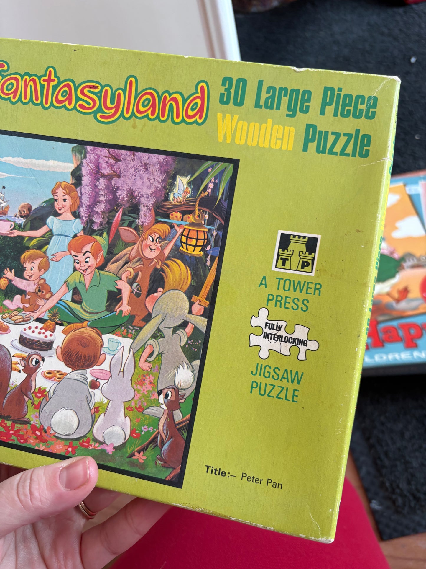 1960s Disney Fantasyland Peter Pan Wooden Puzzle - complete