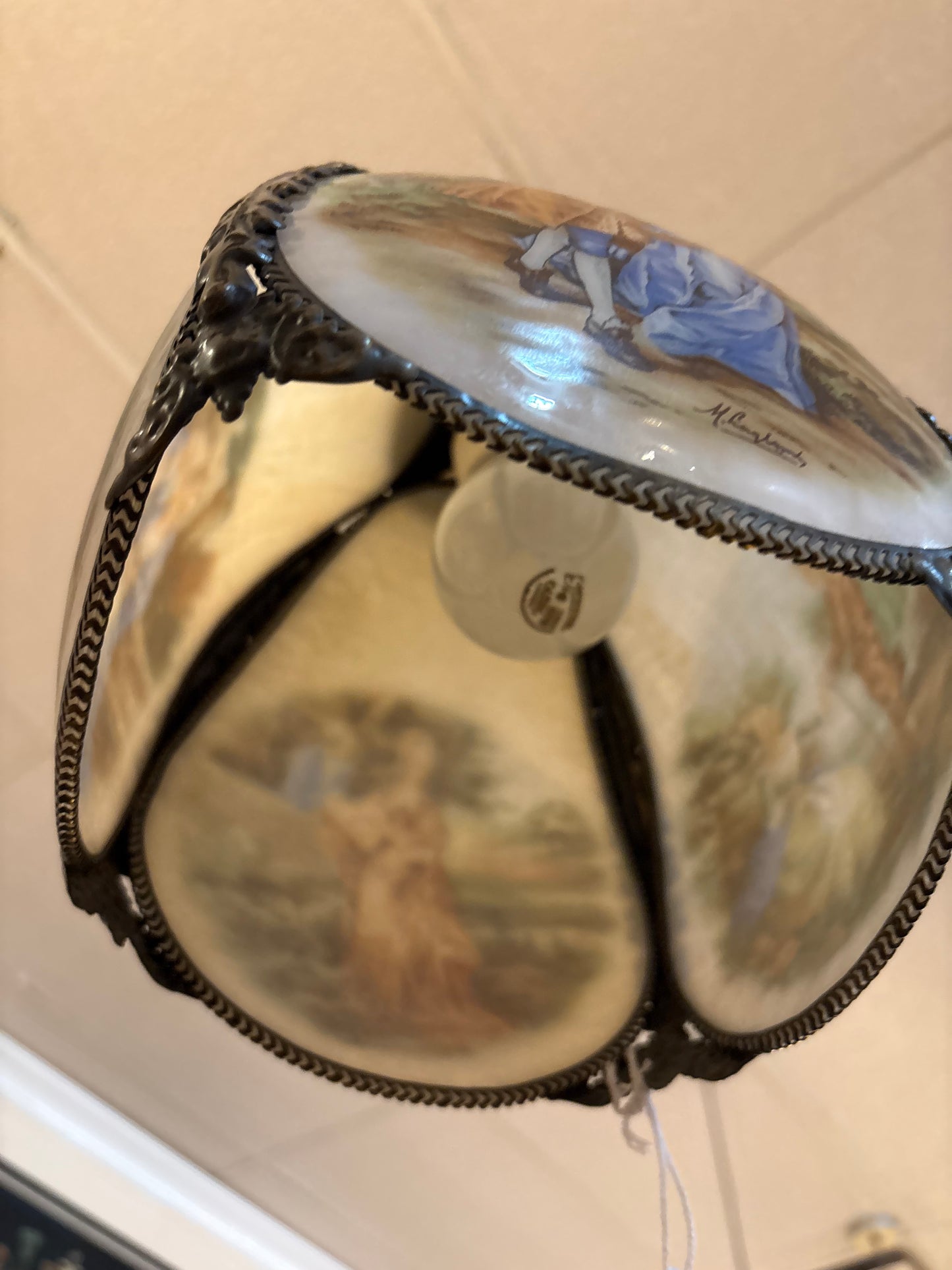 Courier & Ives Swag Lamp #1