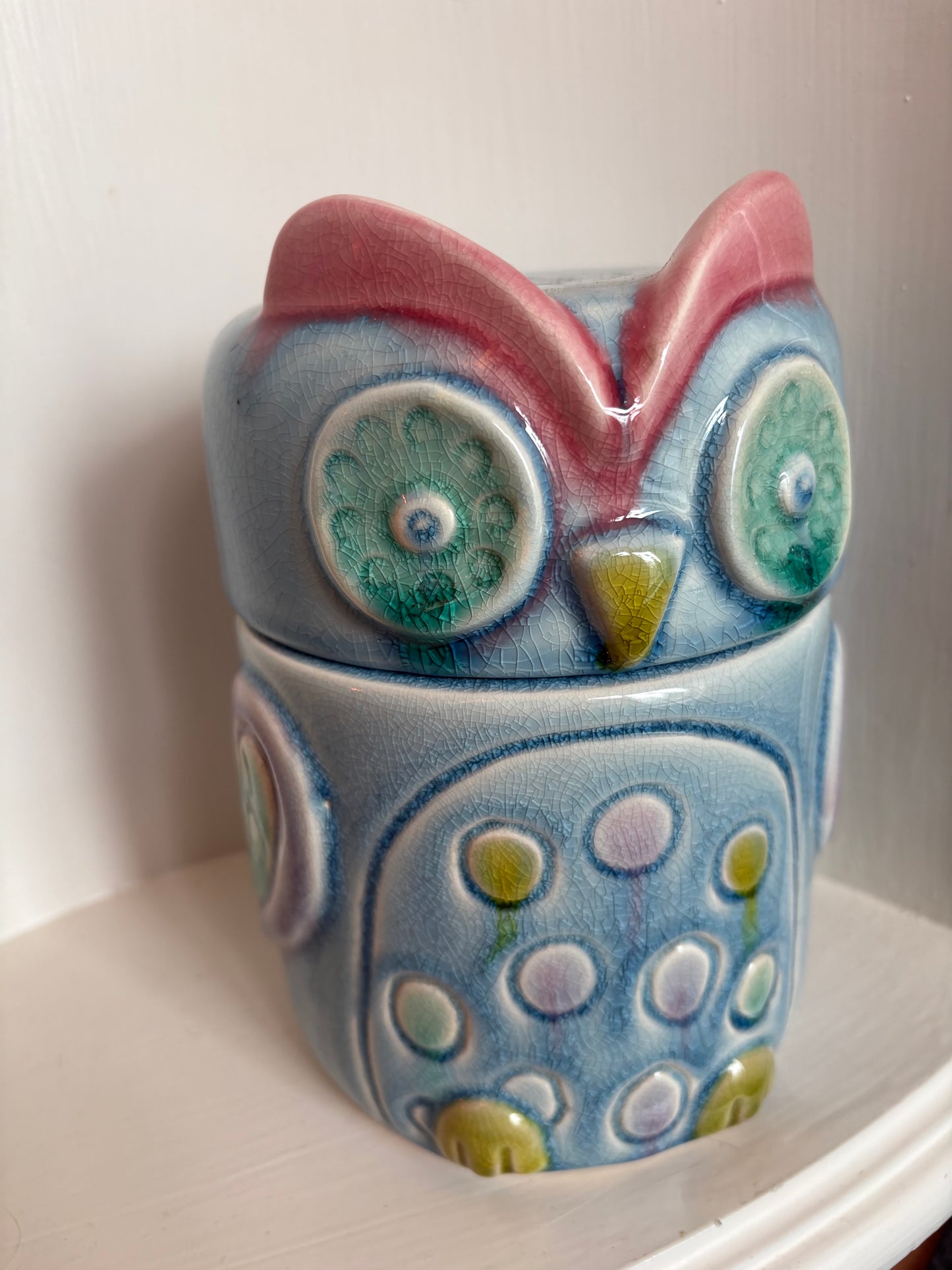 Owl Pottery Cookie Jar