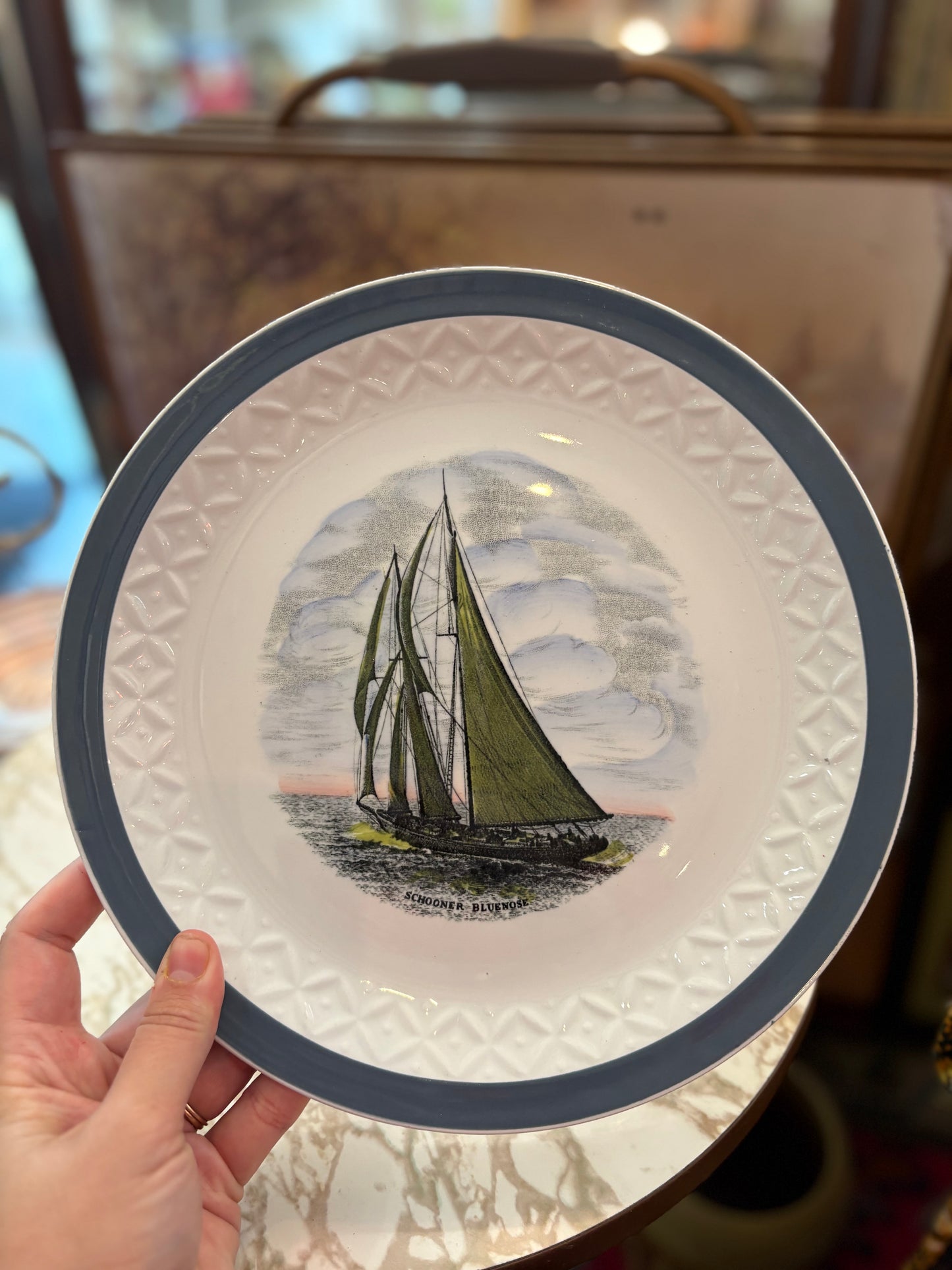 Schooner Bluenose Nova Scotia plate