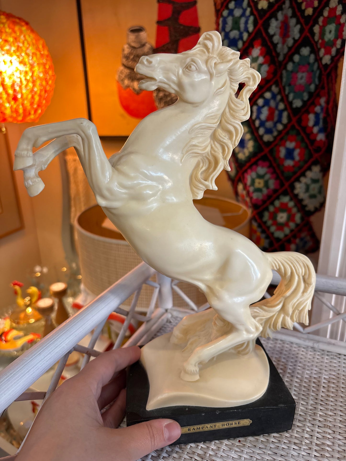 Italian Horse Sculpture- signed A.Santini
