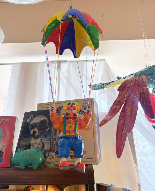 Paper mache Vintage Hanging Clown #1