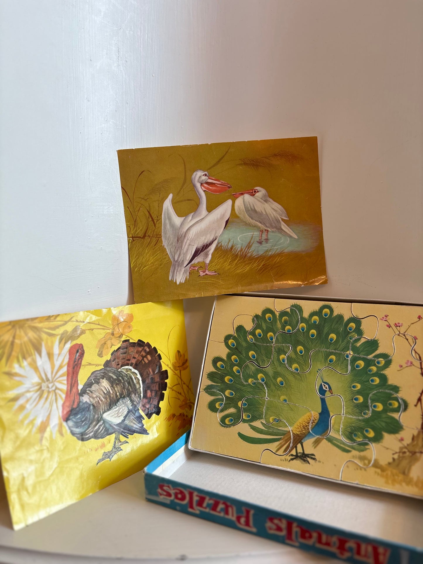 Set of 3 Wooden Animal Puzzles in a box