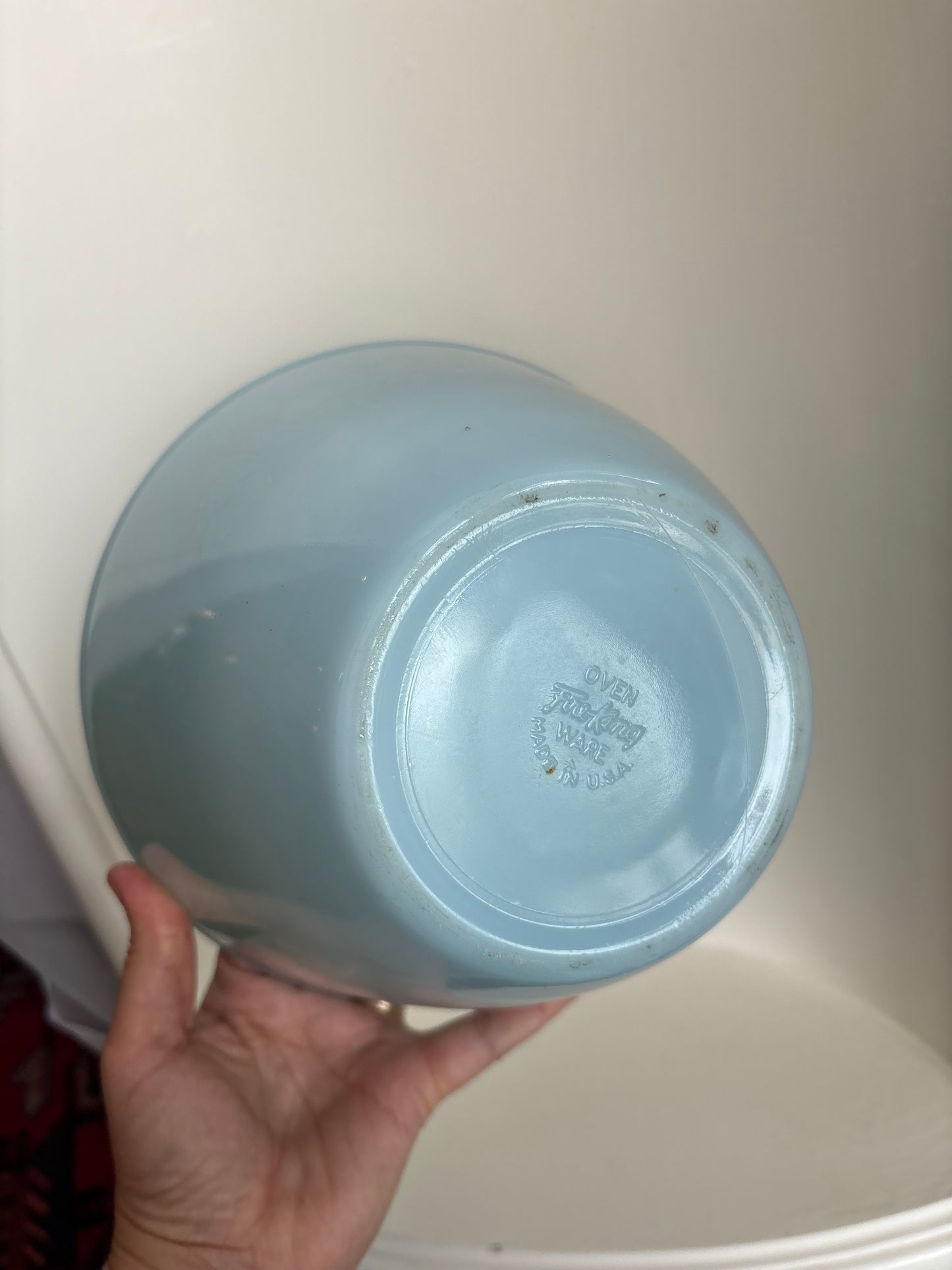 Large FireKing Blue Delphite Bowl