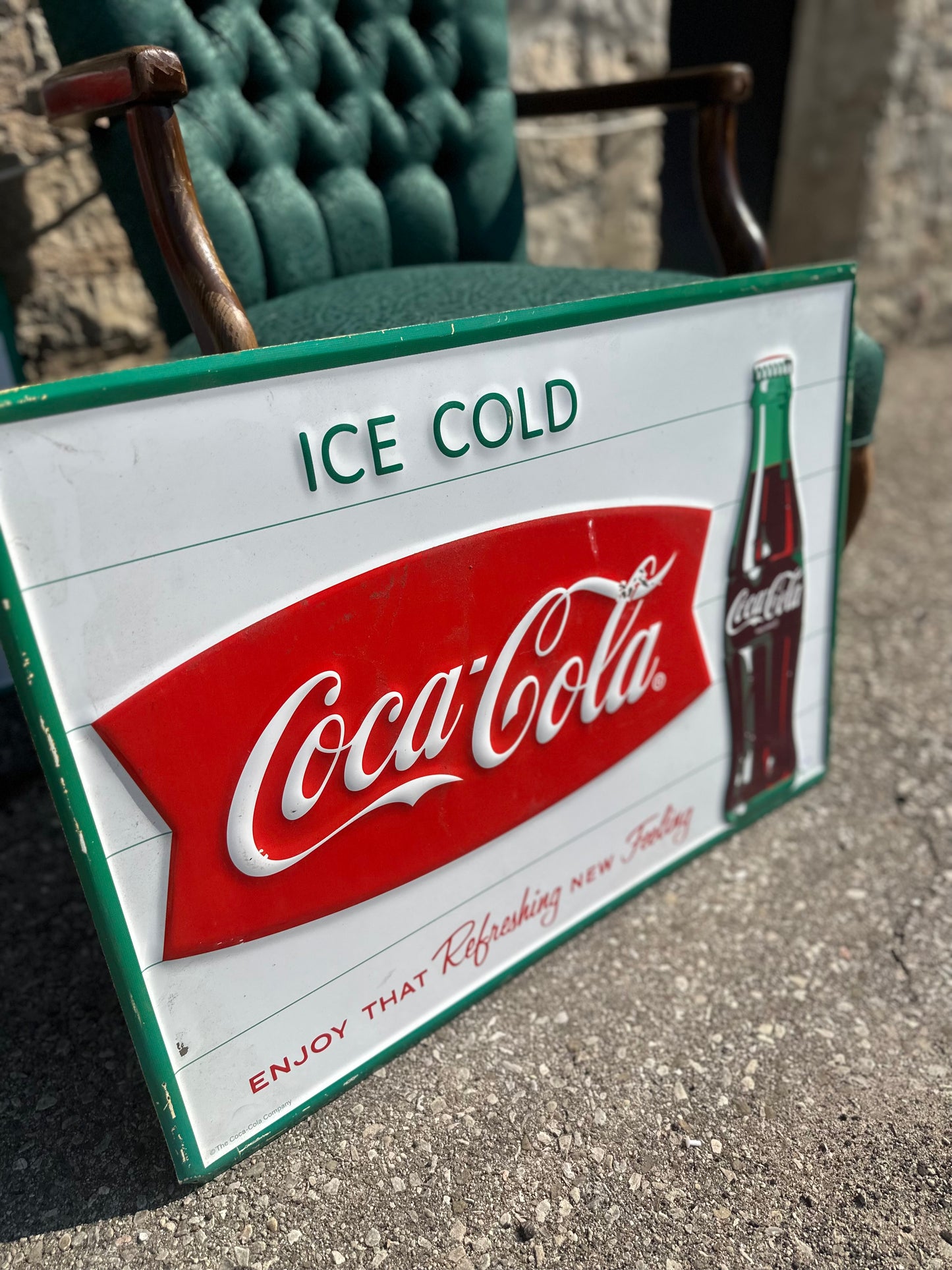 Coca Cola Horizontal Tin Sign - 80s reprint (approximately 200 made)