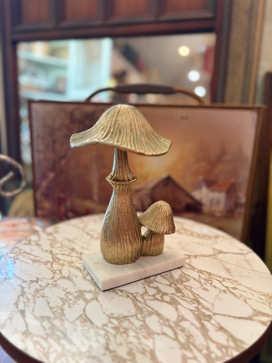Cast Iron Mushrooms on marble base